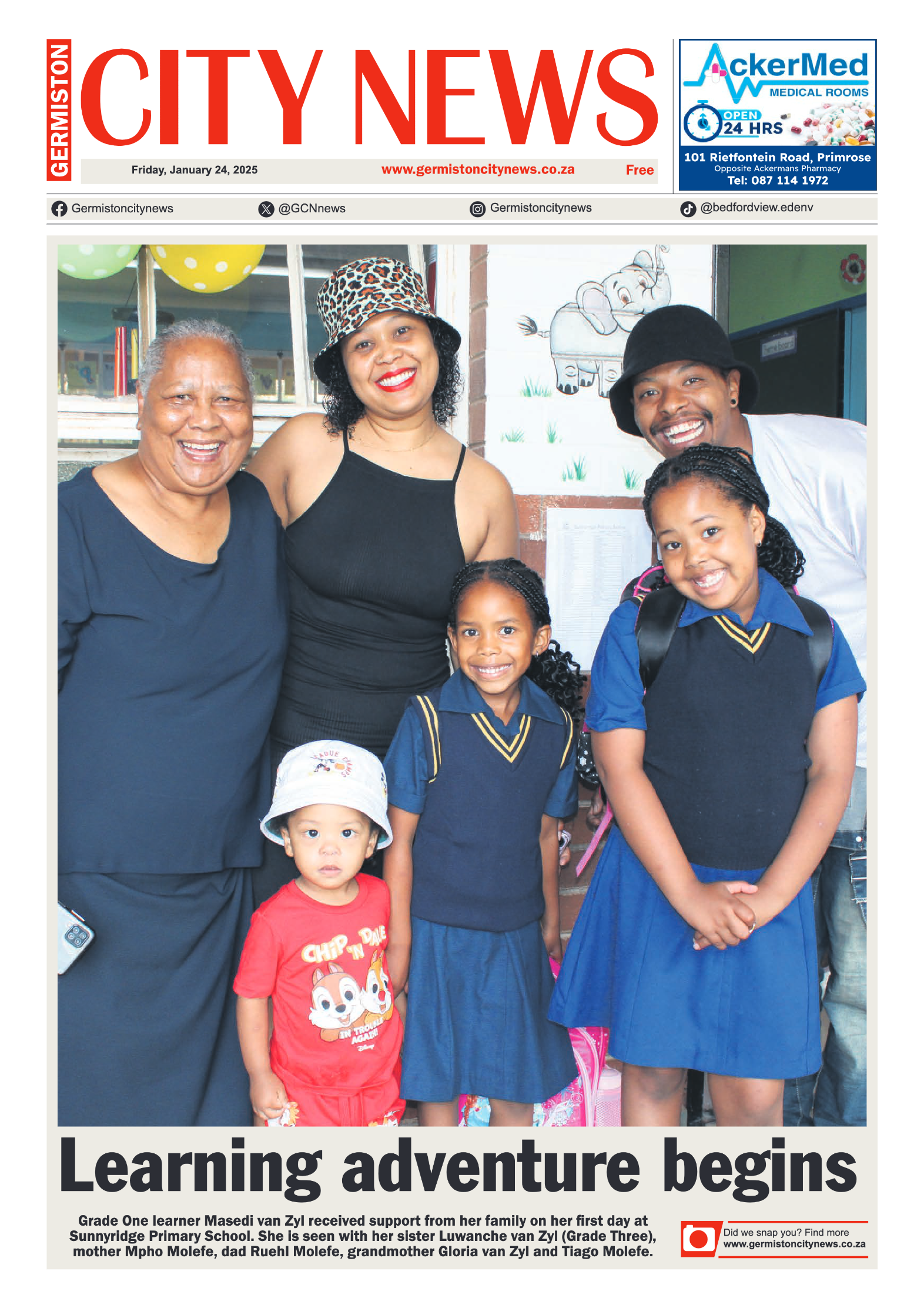 Germiston City News 24 January 2025 page 1
