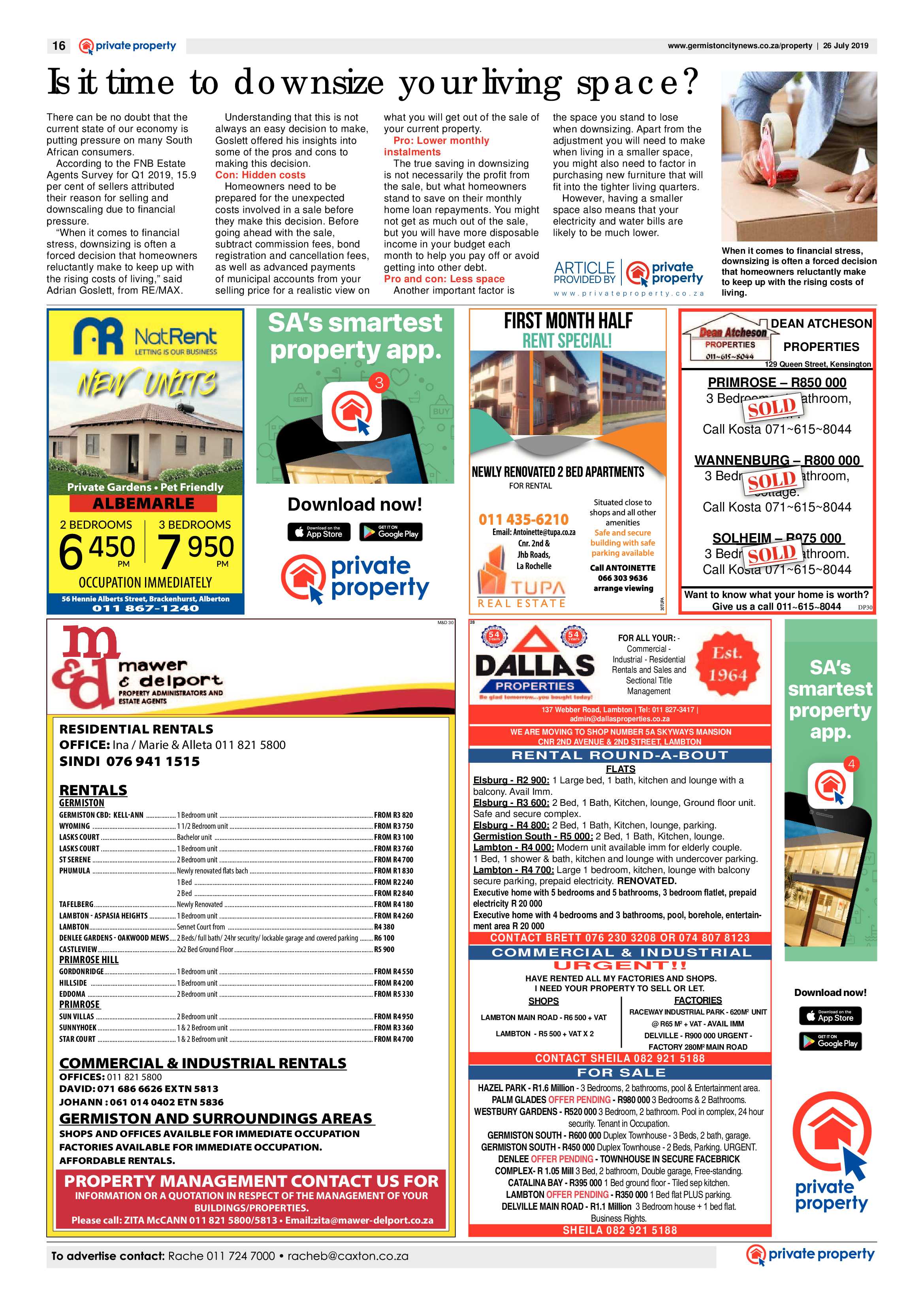 Germiston City News 24 July 2019 page 16