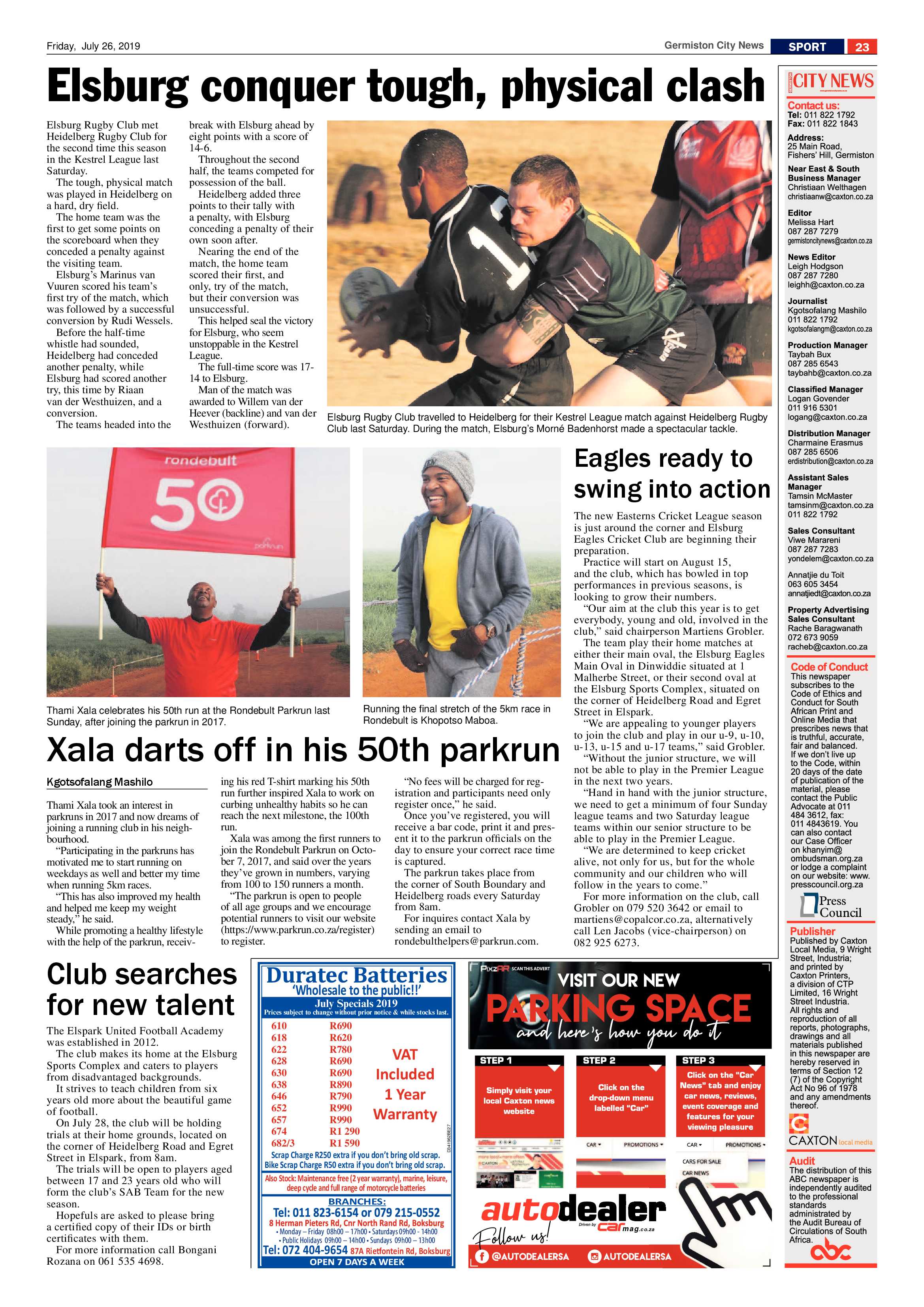 Germiston City News 24 July 2019 page 23