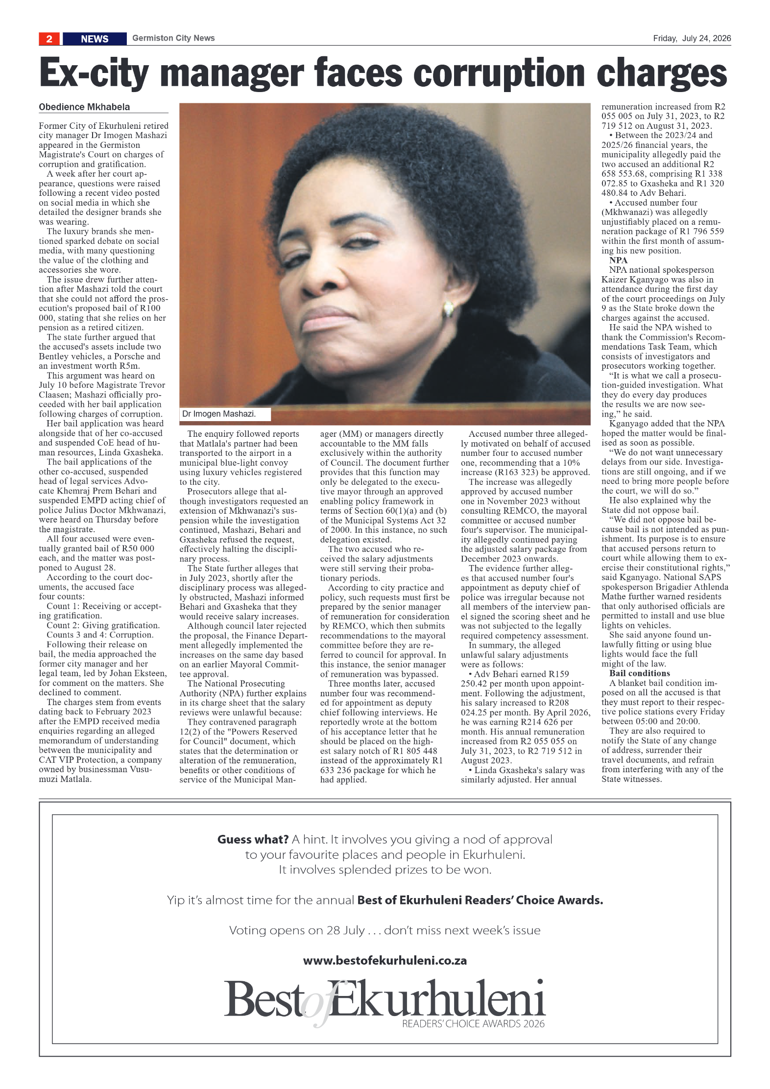 Germiston City News 24 July 2026 page 2