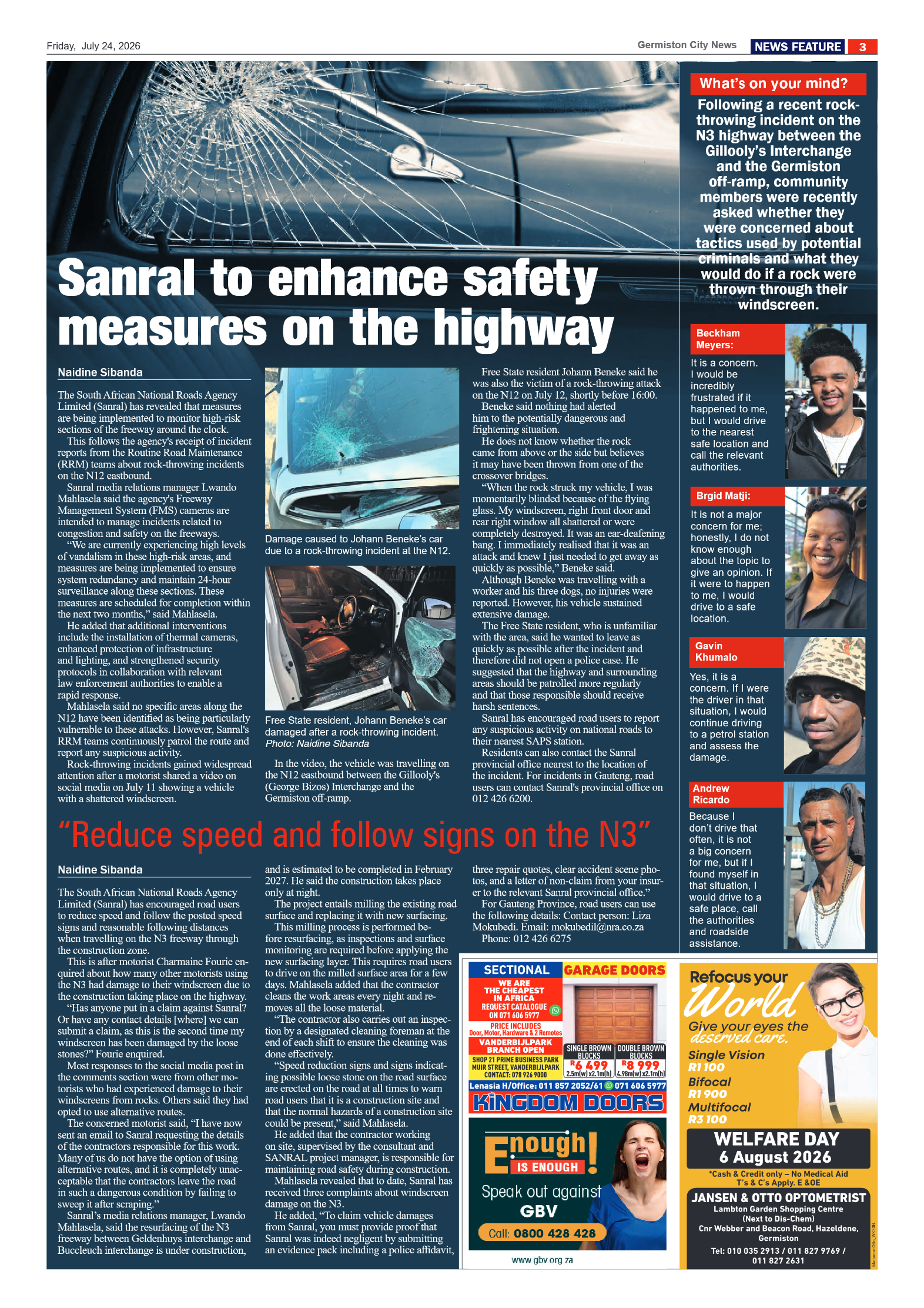 Germiston City News 24 July 2026 page 3