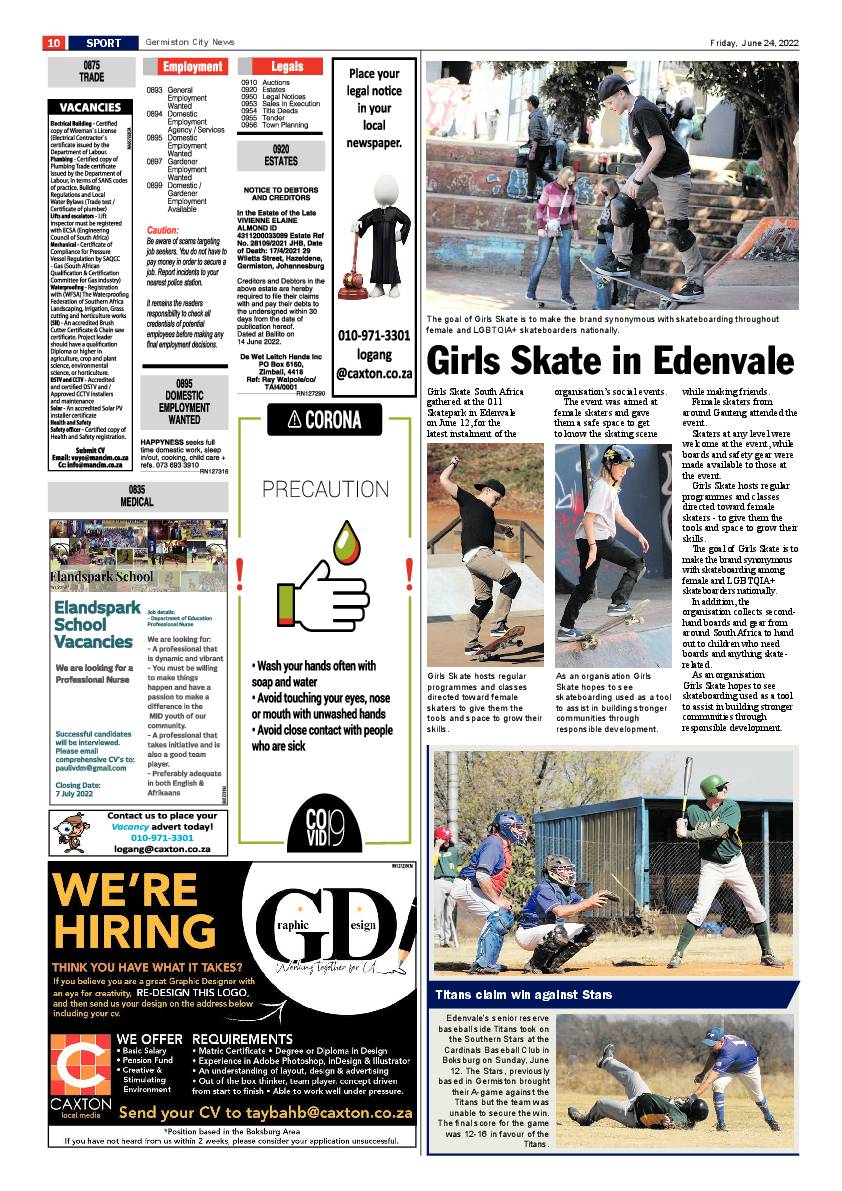 Germiston City News 24 June 2022 page 10