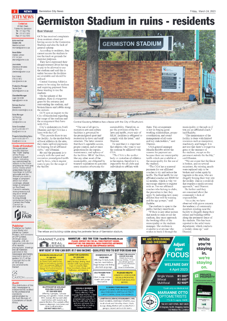Germiston City News 24 March 2023 page 2