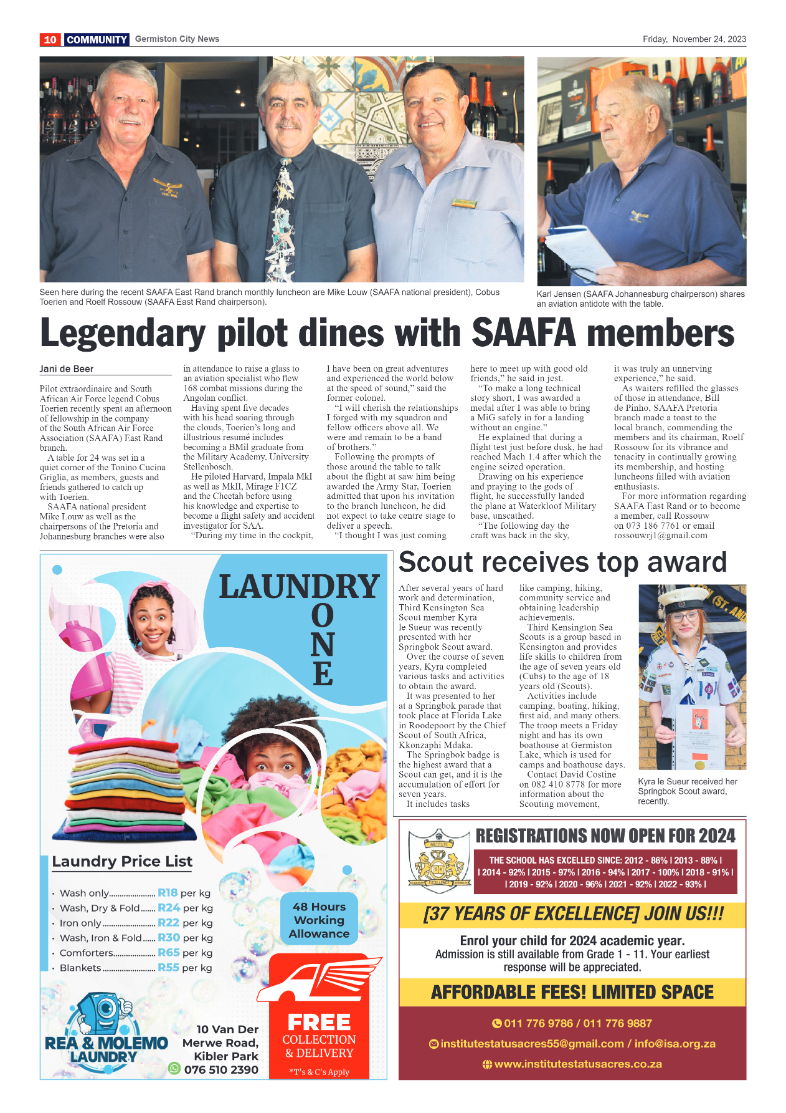 Germiston City News 24 November 2023 page 10
