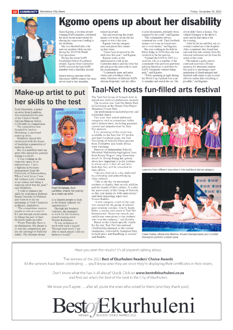 Germiston City News 24 November 2023 page 12