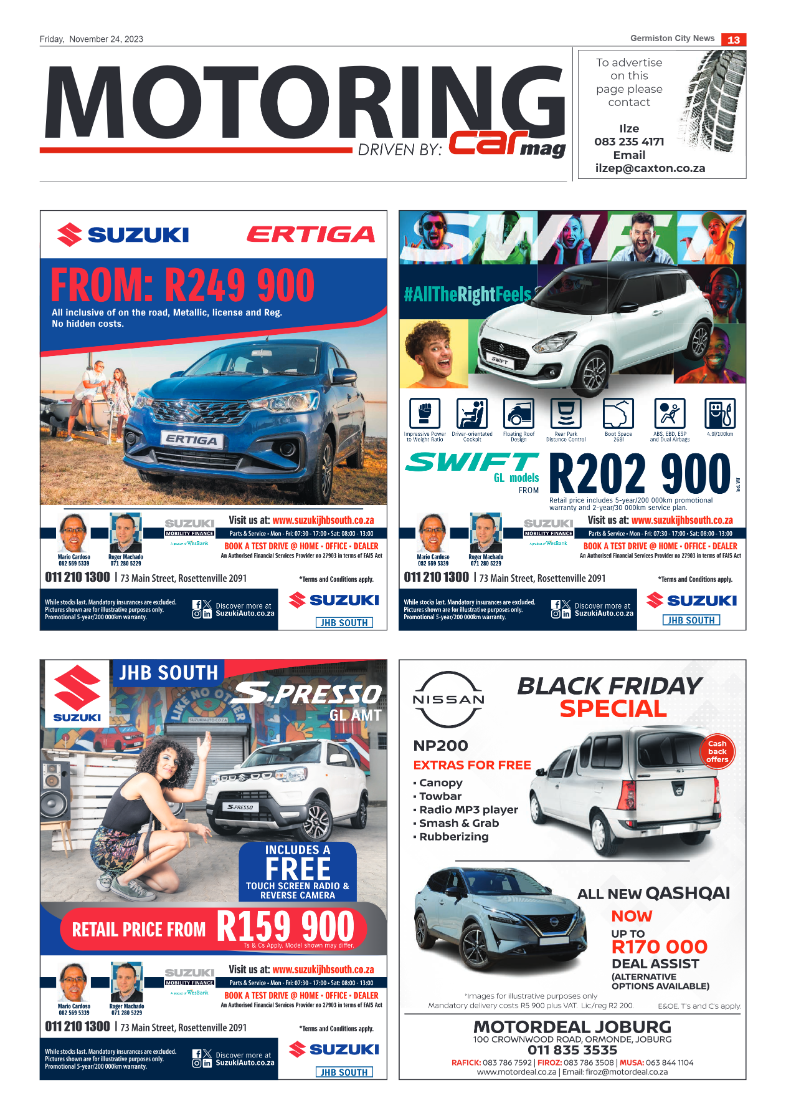 Germiston City News 24 November 2023 page 13