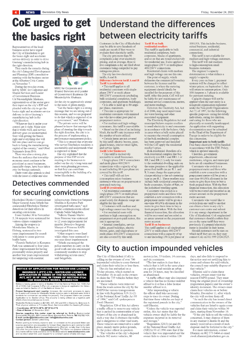 Germiston City News 24 November 2023 page 4