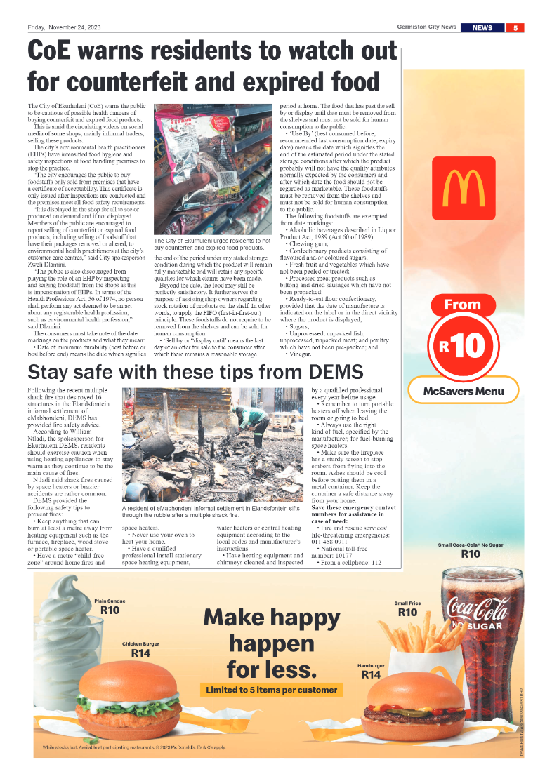 Germiston City News 24 November 2023 page 5