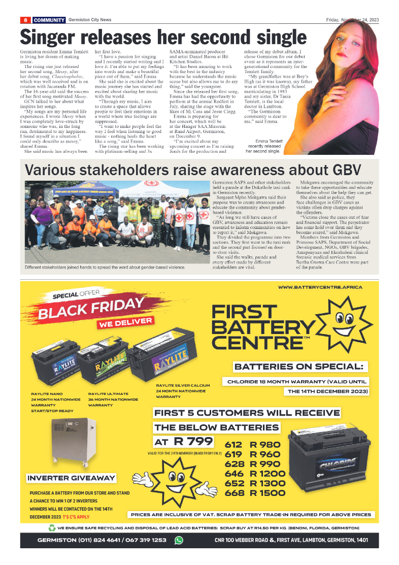 Germiston City News 24 November 2023 page 8