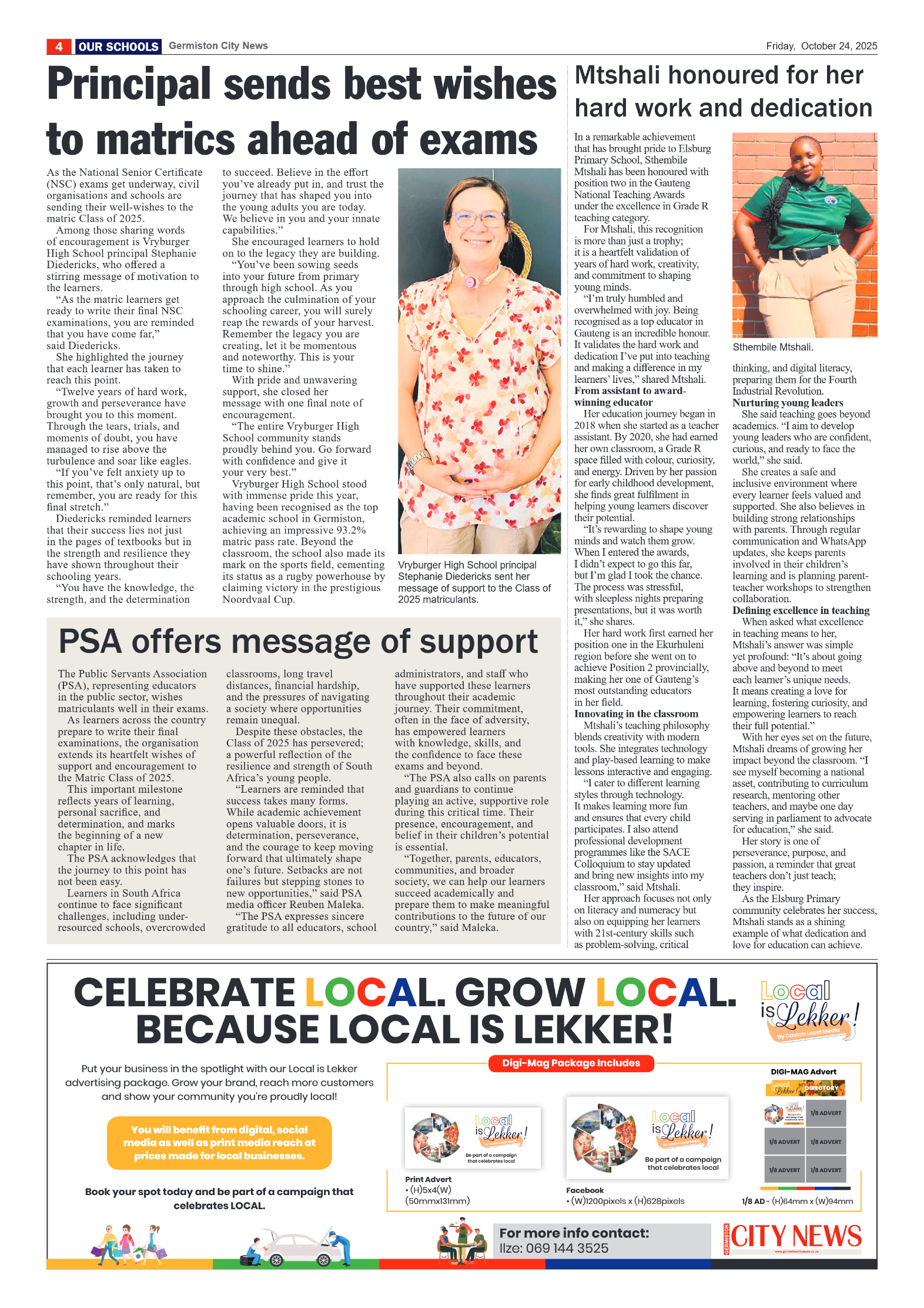 Germiston City News 24 October 2025 page 4