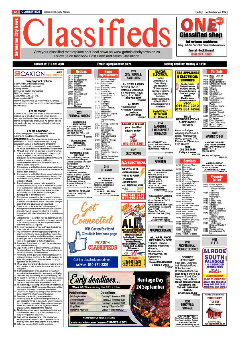 Germiston City News 24 September 2021 page 10