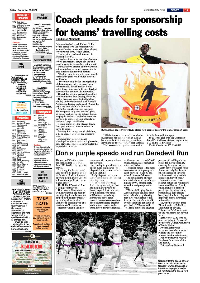 Germiston City News 24 September 2021 page 11