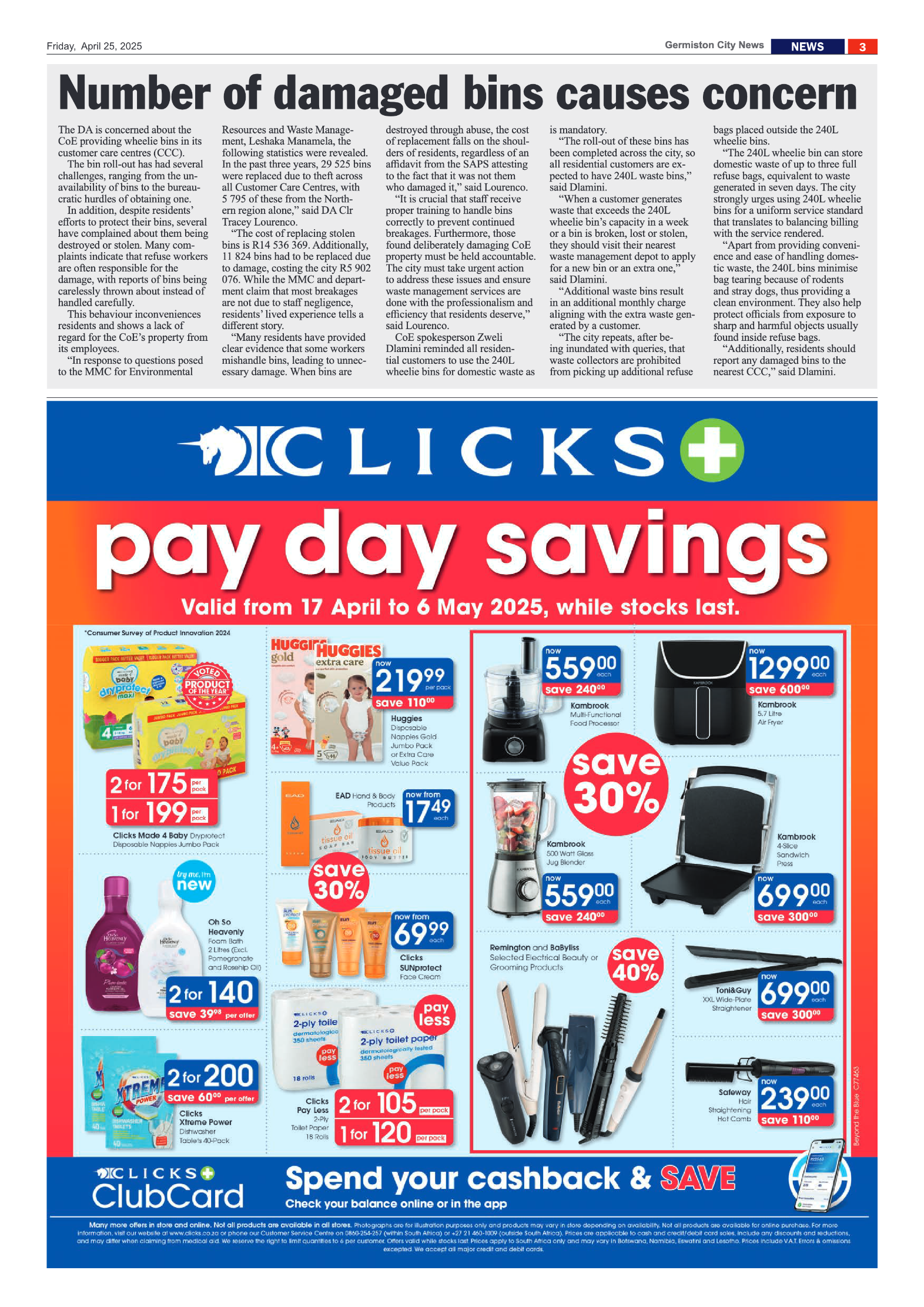 Germiston City News 25 April 2025 page 3
