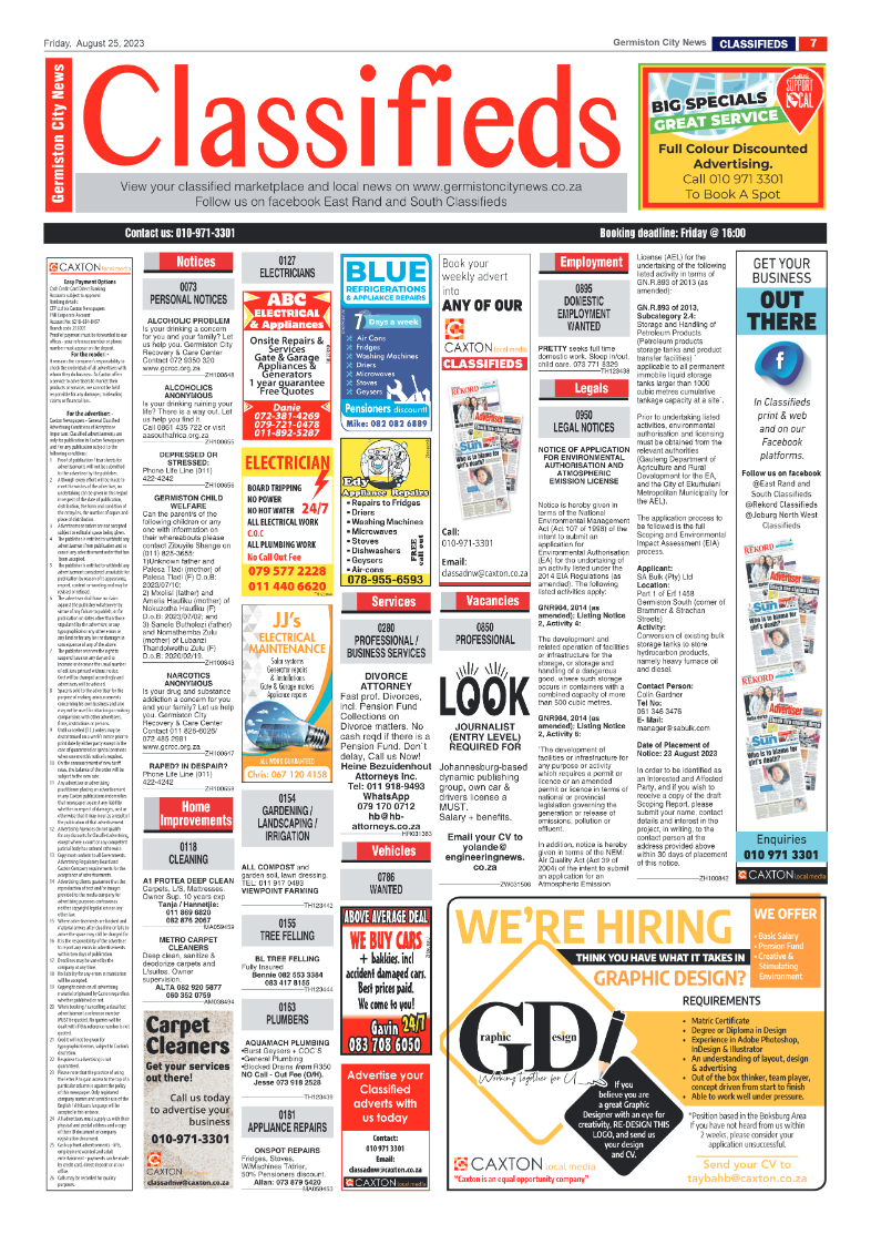 Germiston City News 25 August 2023 page 7