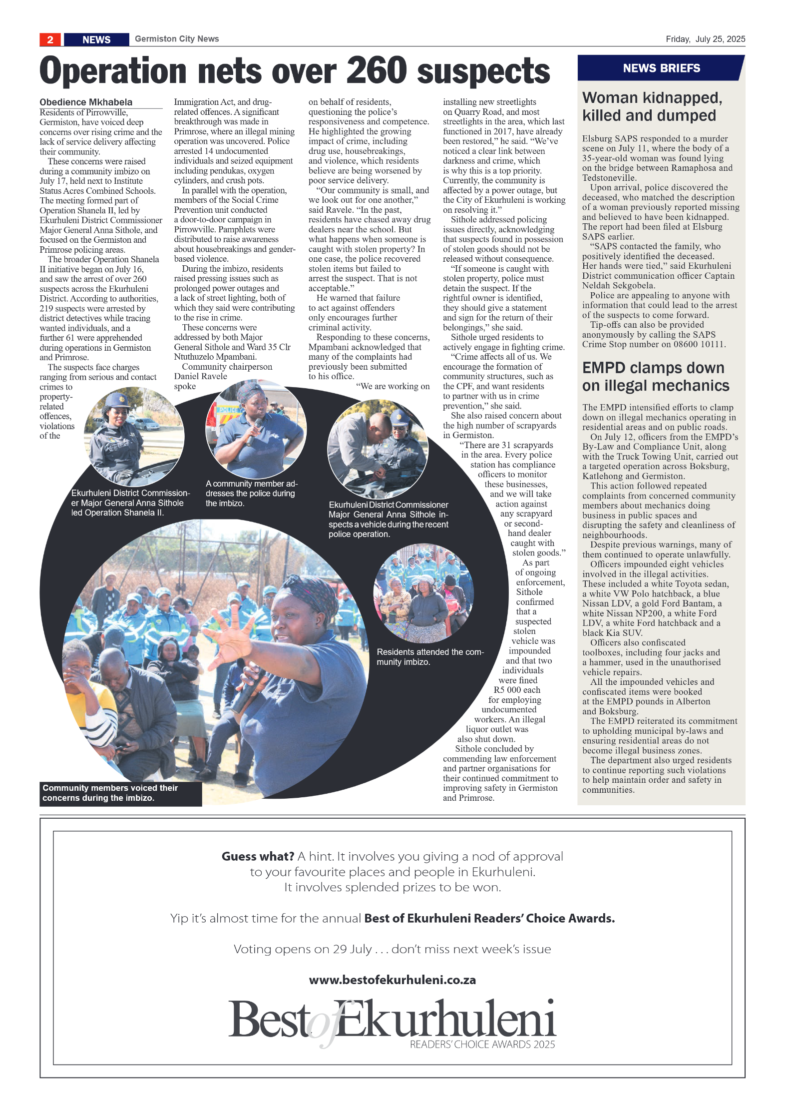 Germiston City News 25 July 2025 page 2