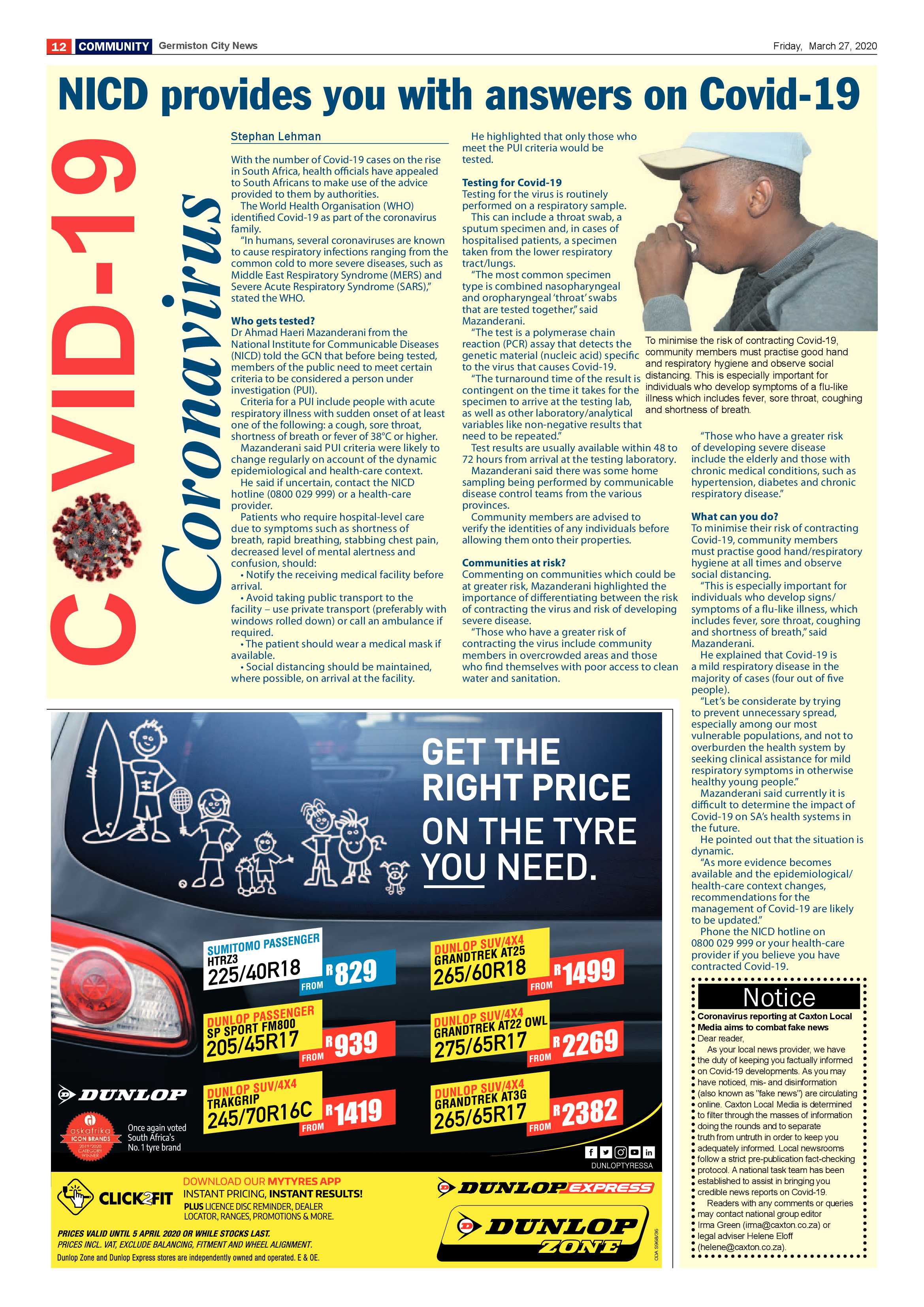 Germiston City News 25 March 2020 page 12