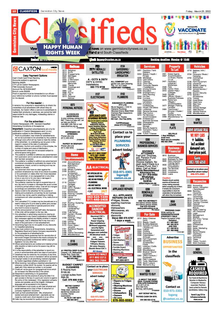 Germiston City News 25 March 2022 page 12