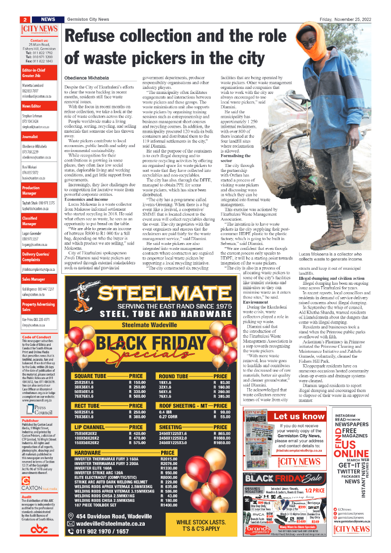 Germiston City News 25 Nov 2022 page 2