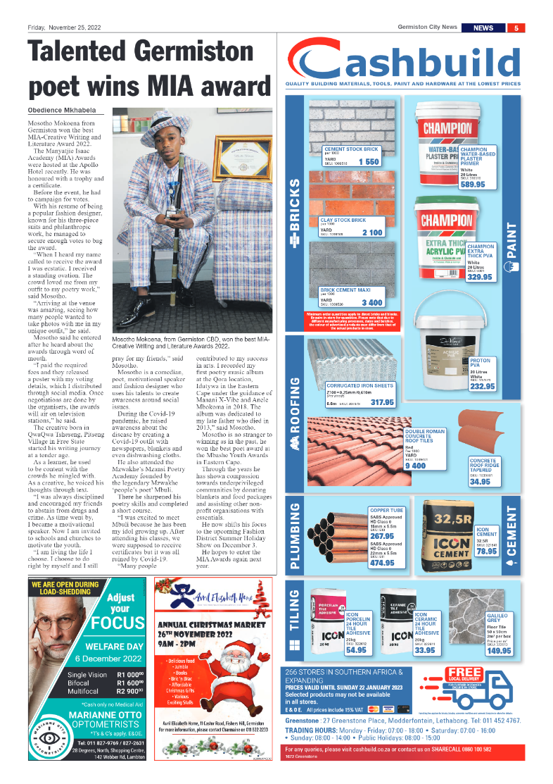 Germiston City News 25 Nov 2022 page 5