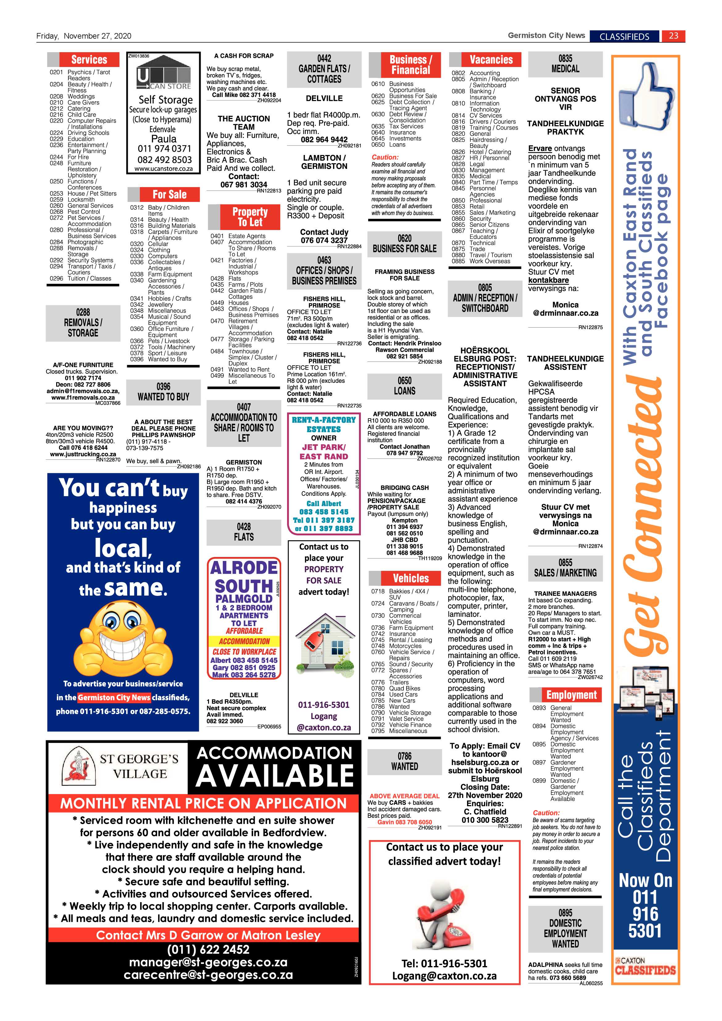 Germiston City News 25 November  2020 page 23