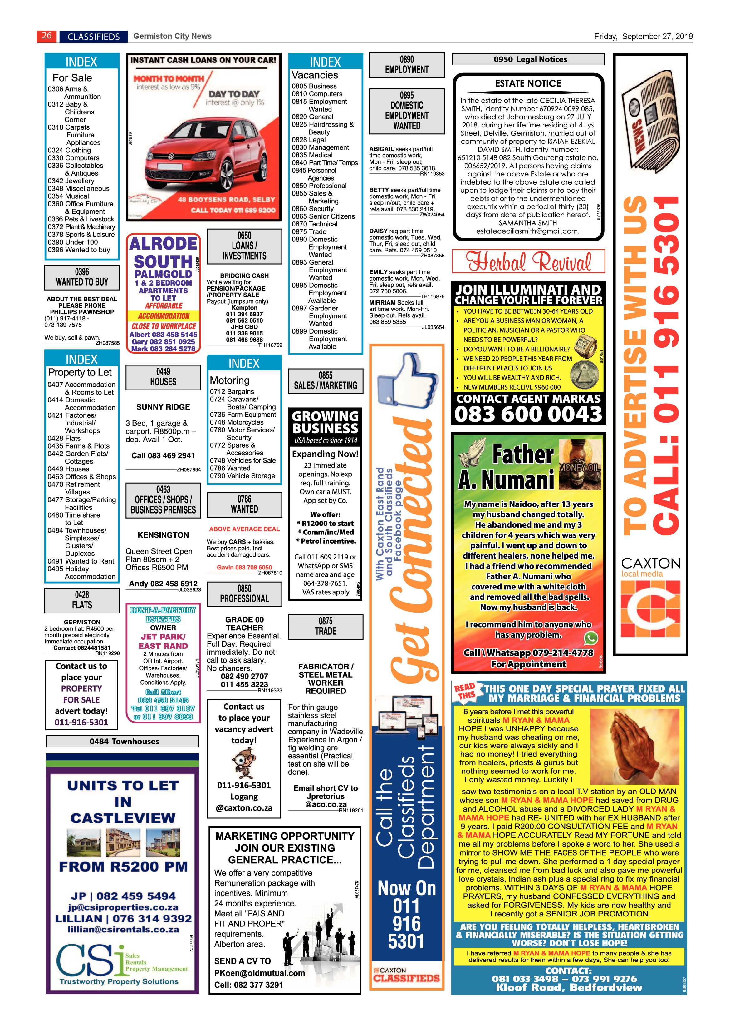 Germiston City News 25 September 2019 page 26