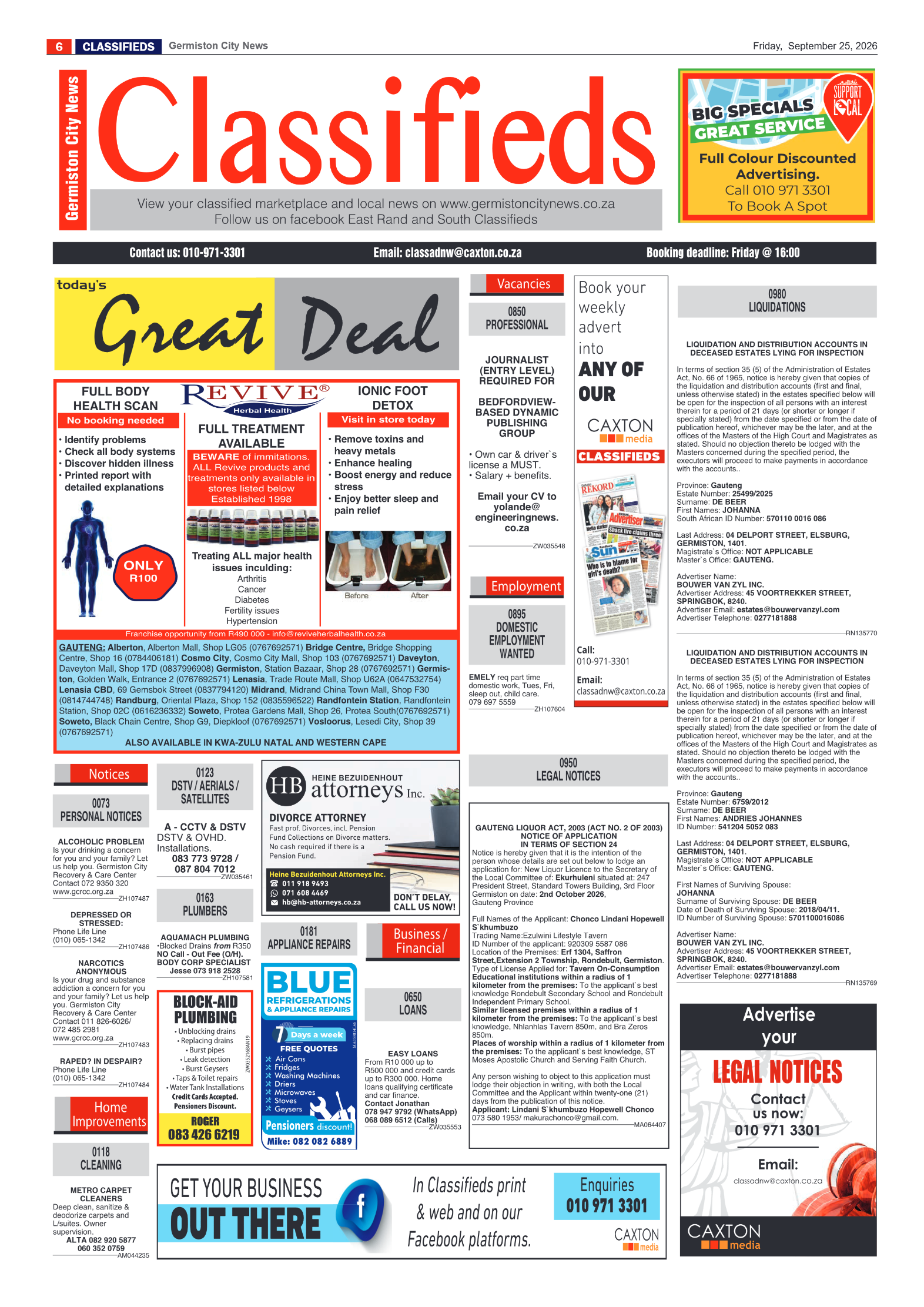 Germiston City News 25 September 2026 page 6