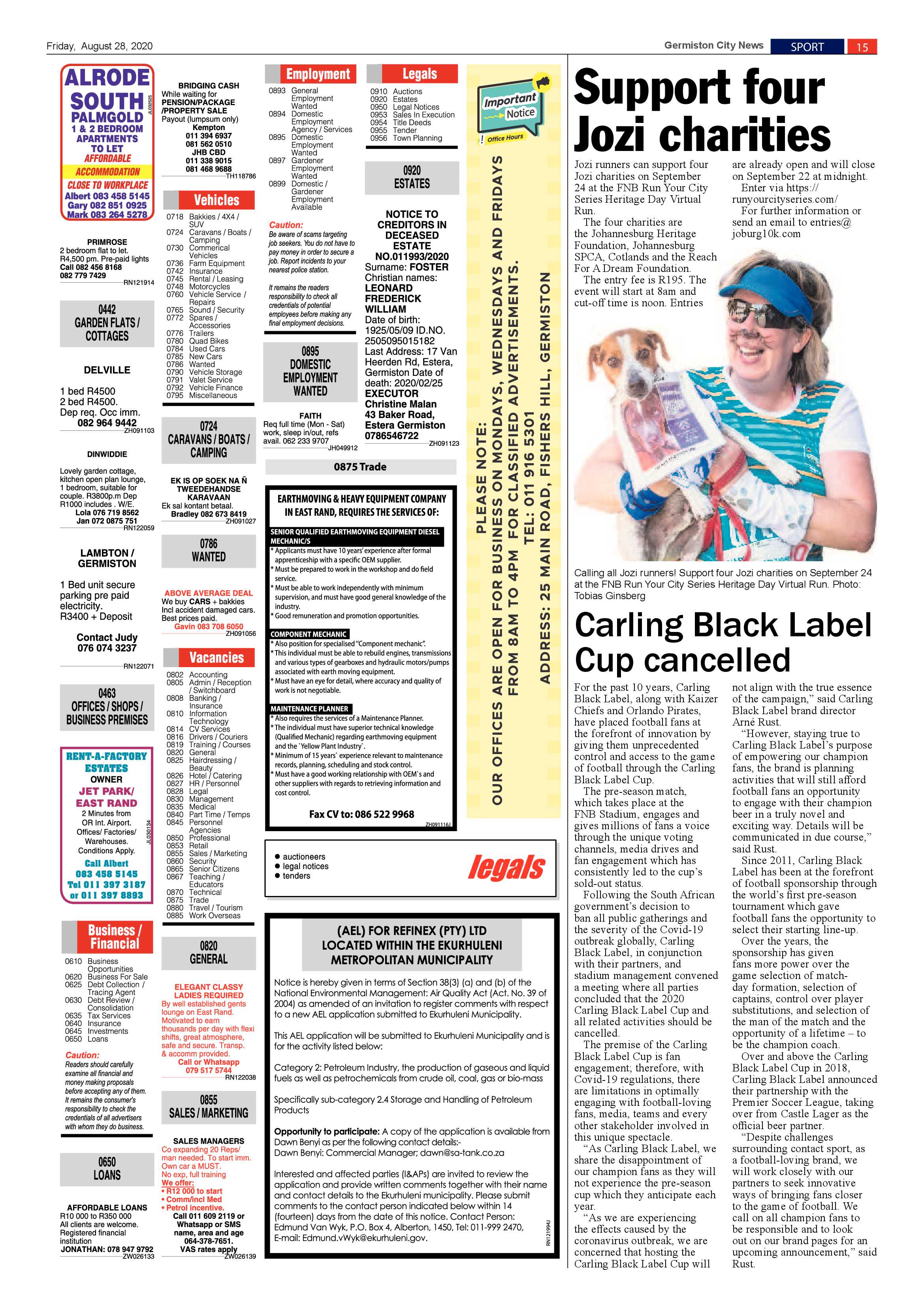 Germiston City News 26 August 2020 page 15