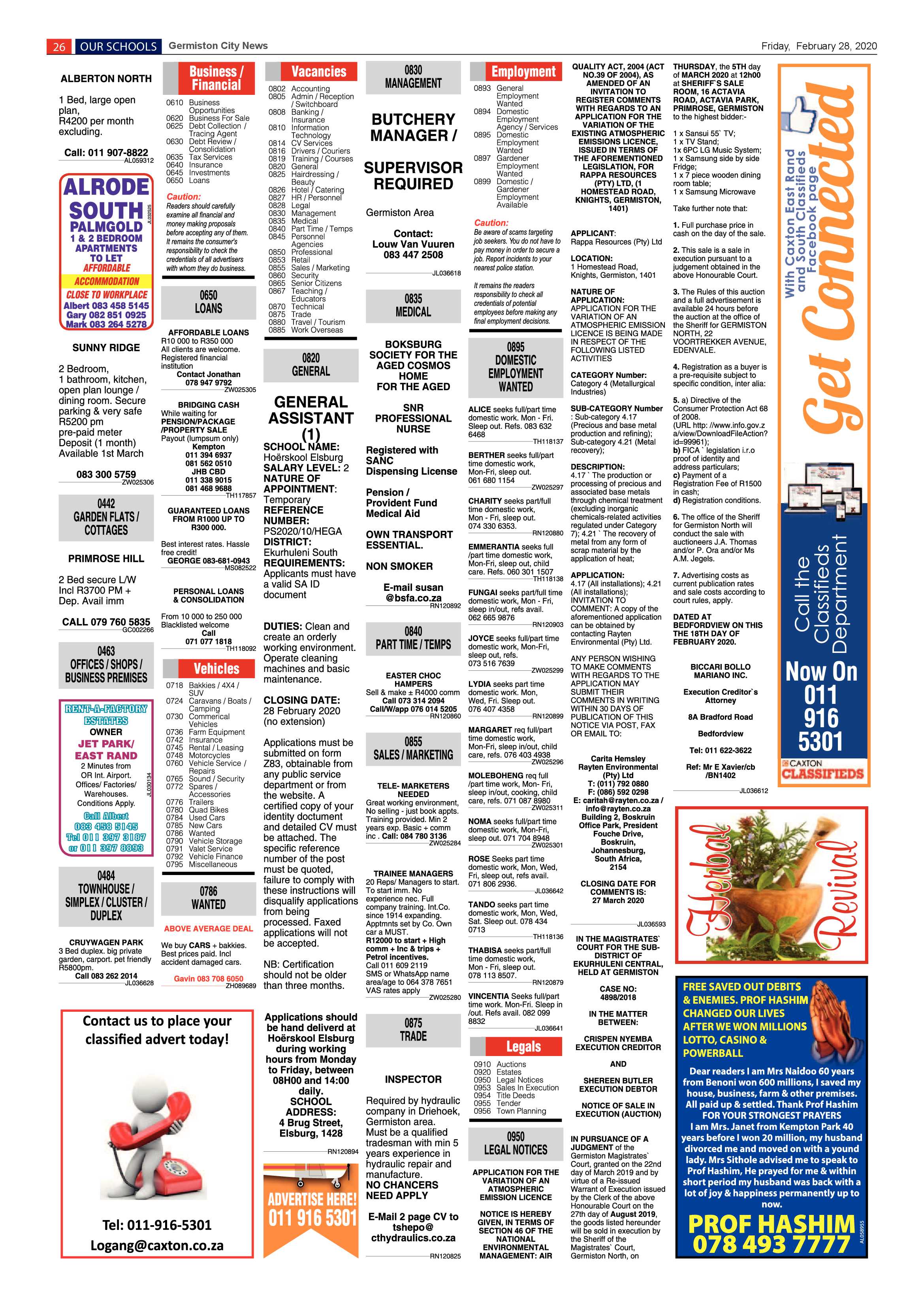 Germiston City News 26 February 2020 page 26