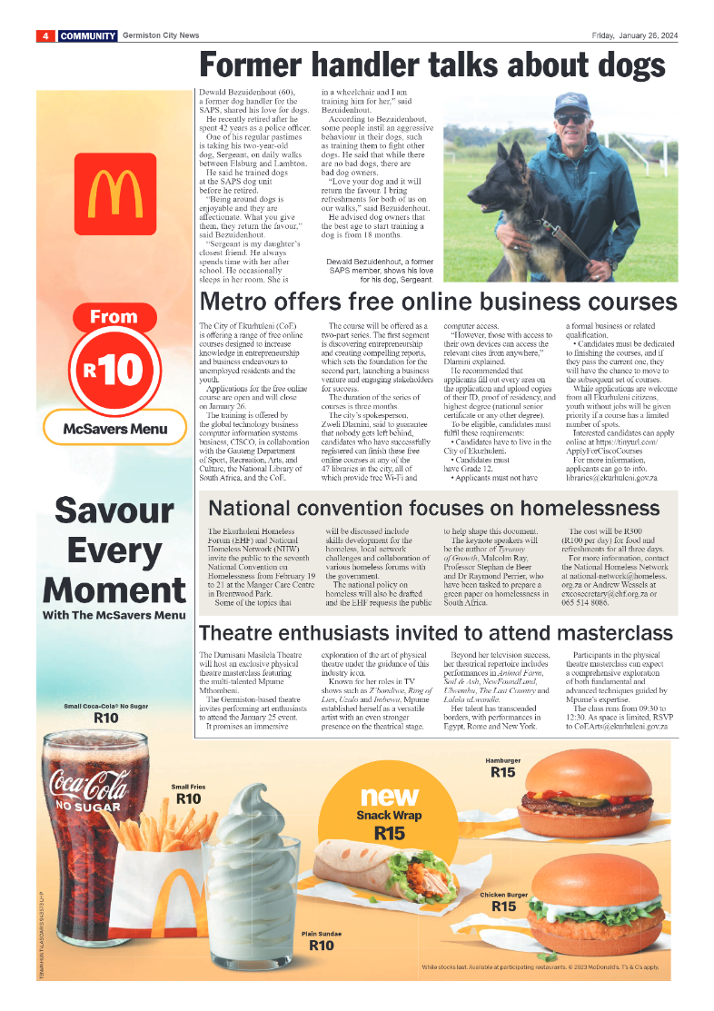 Germiston City News 26 January 2024 page 4