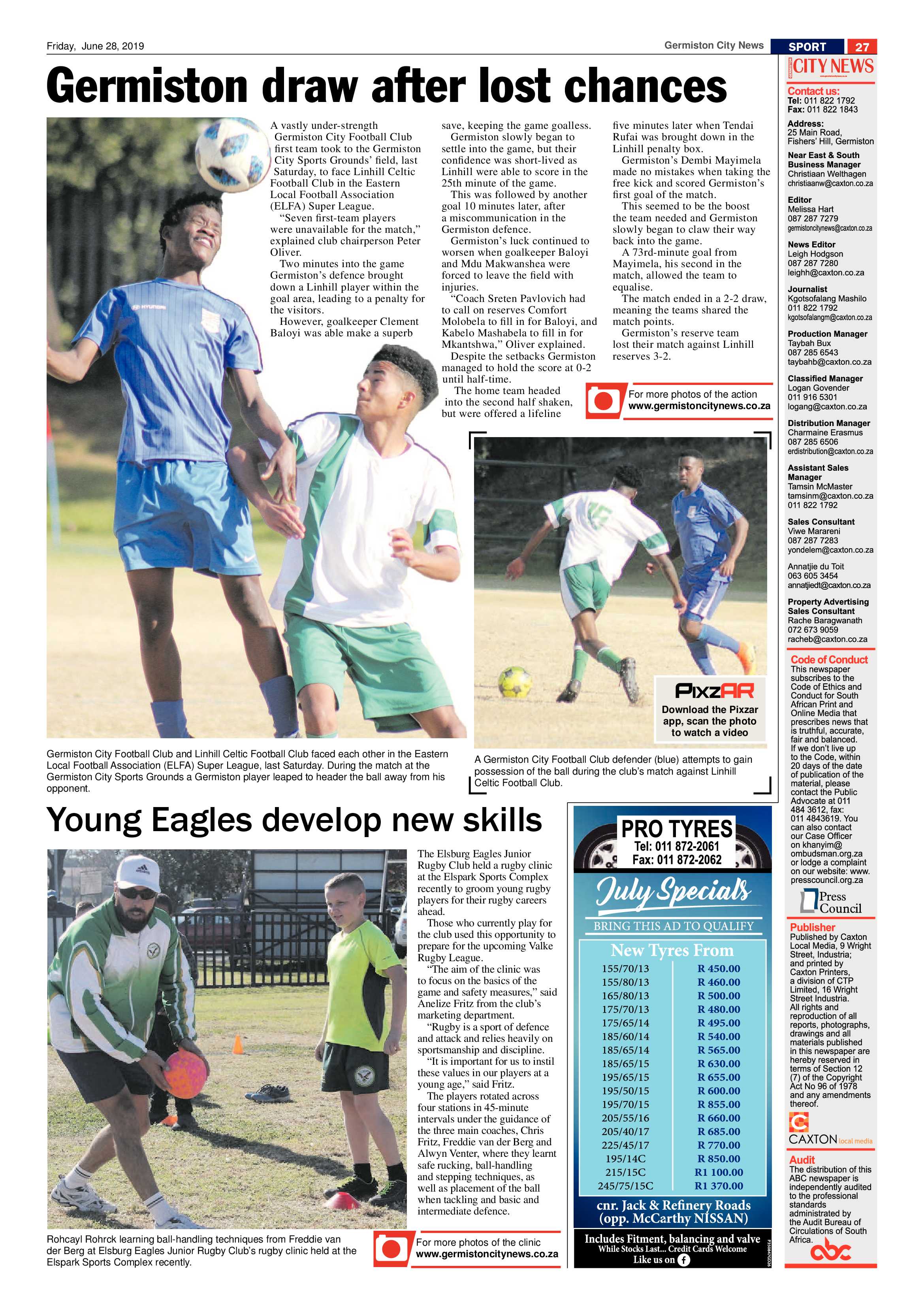 Germiston City News 26 June 2019 page 27