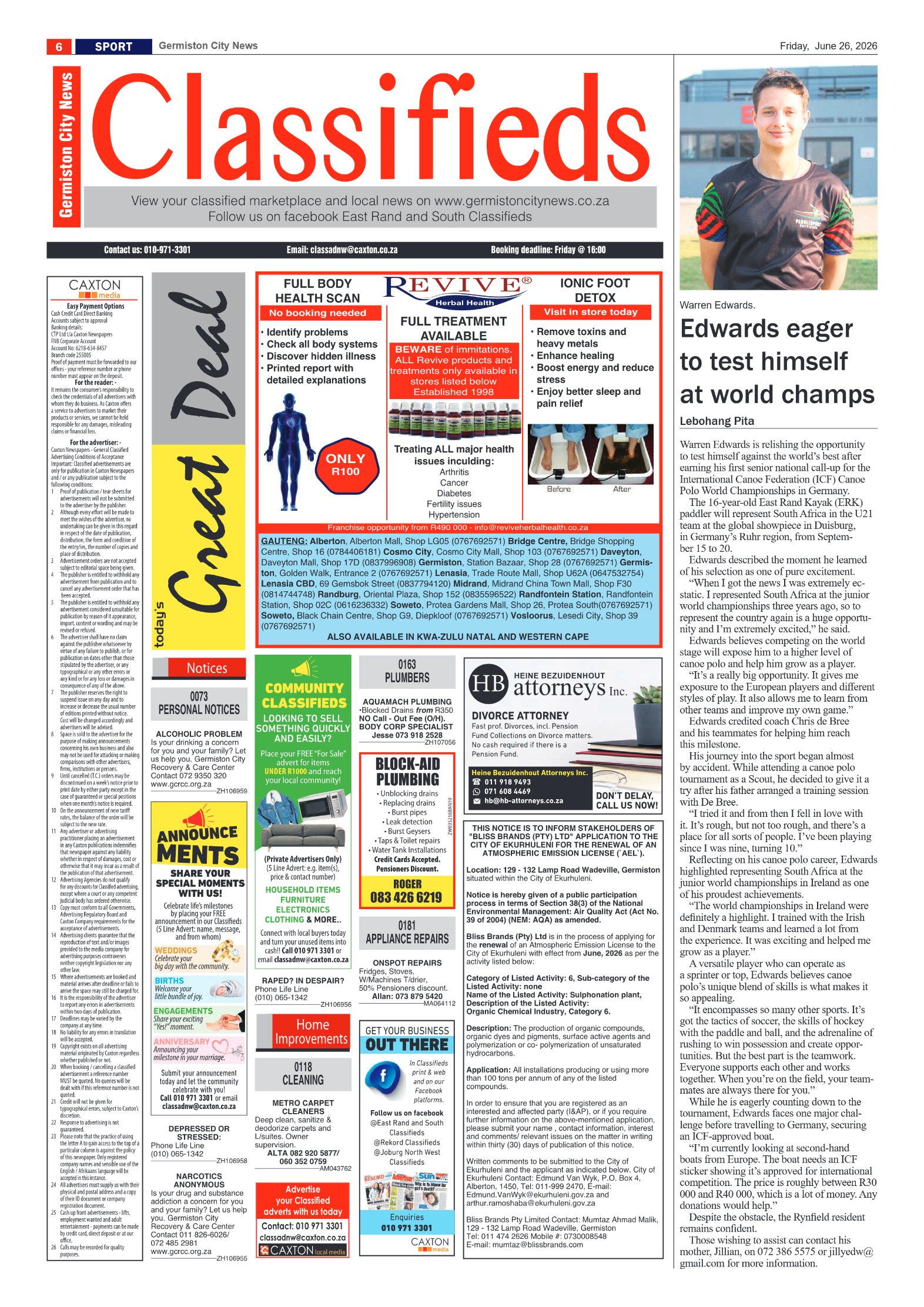 Germiston City News 26 June 2026 page 6