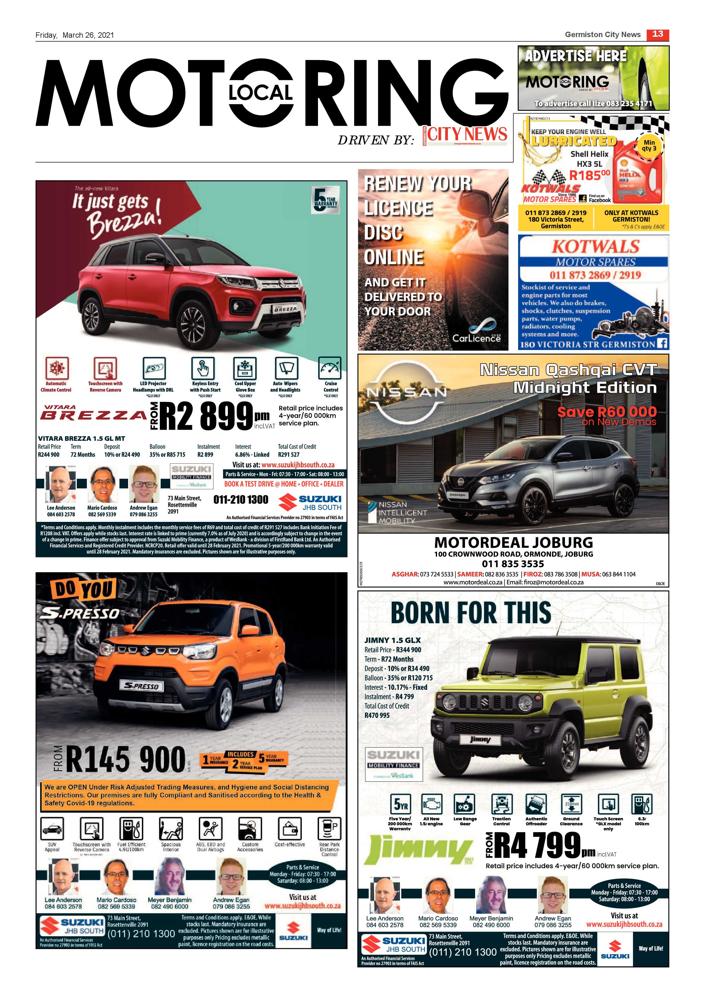 Germiston City news 26 March 2021 page 13