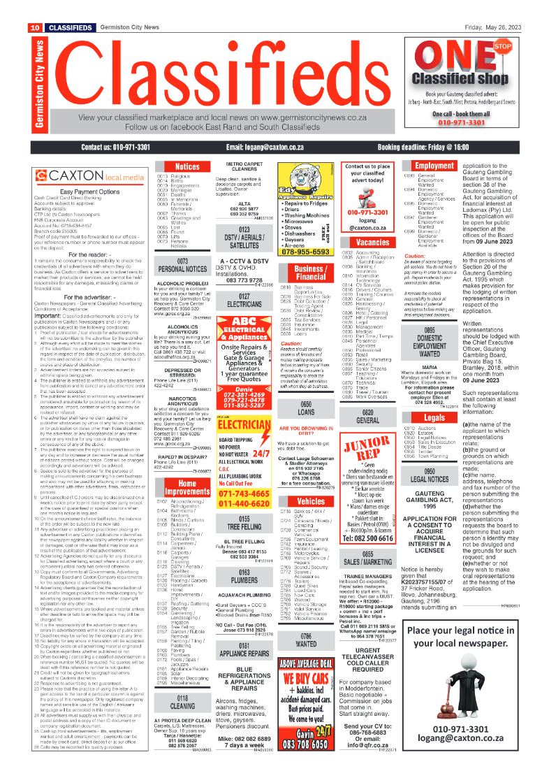Germiston City News 26 May 2023 page 10