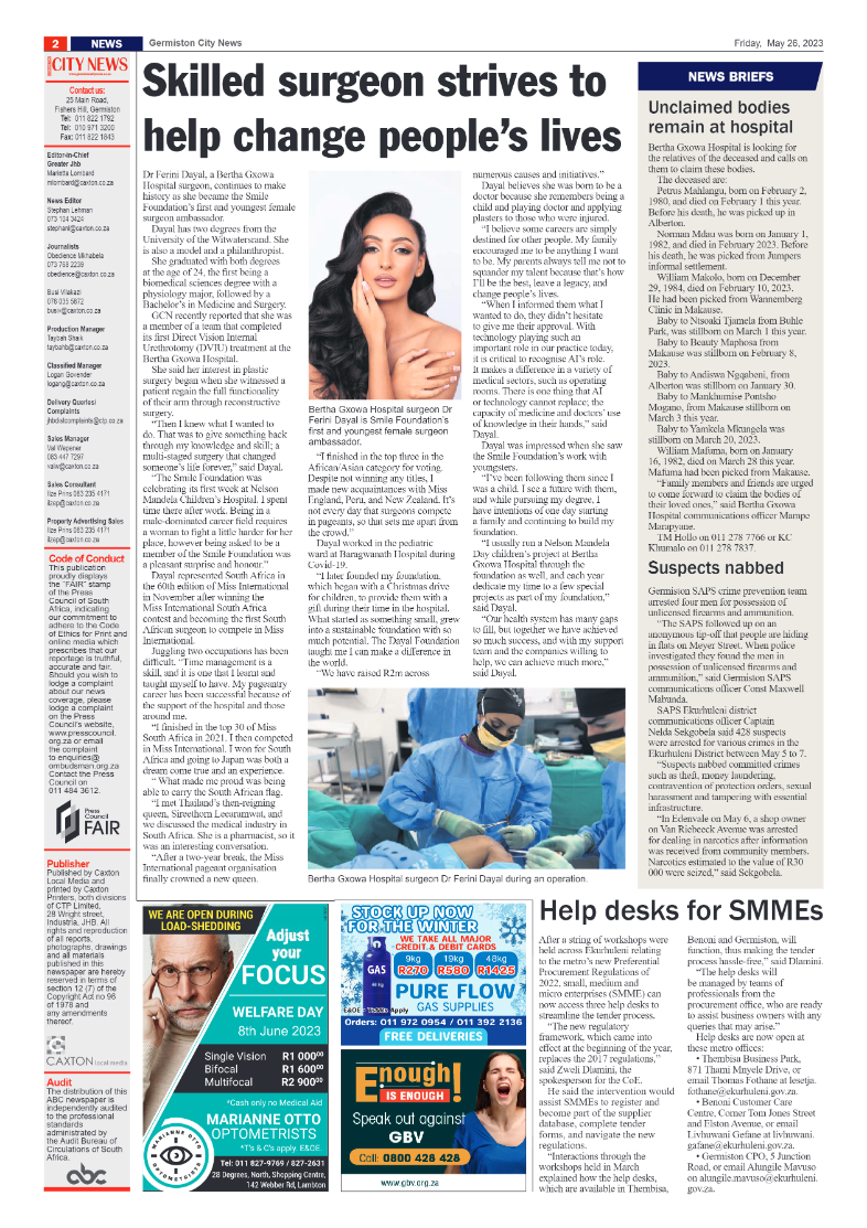 Germiston City News 26 May 2023 page 2