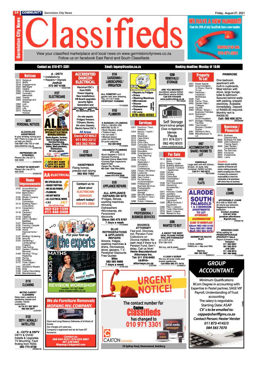 Germiston City News 27 August 2021 page 14