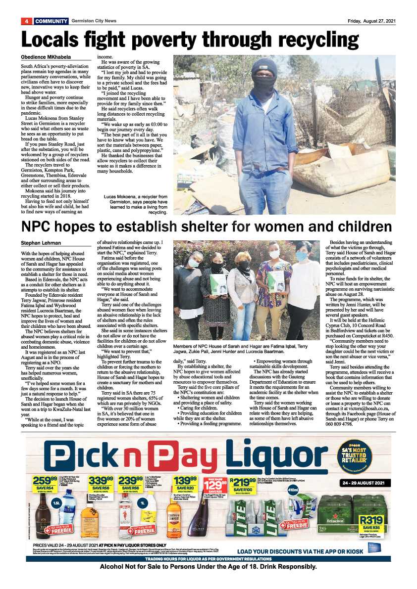 Germiston City News 27 August 2021 page 4