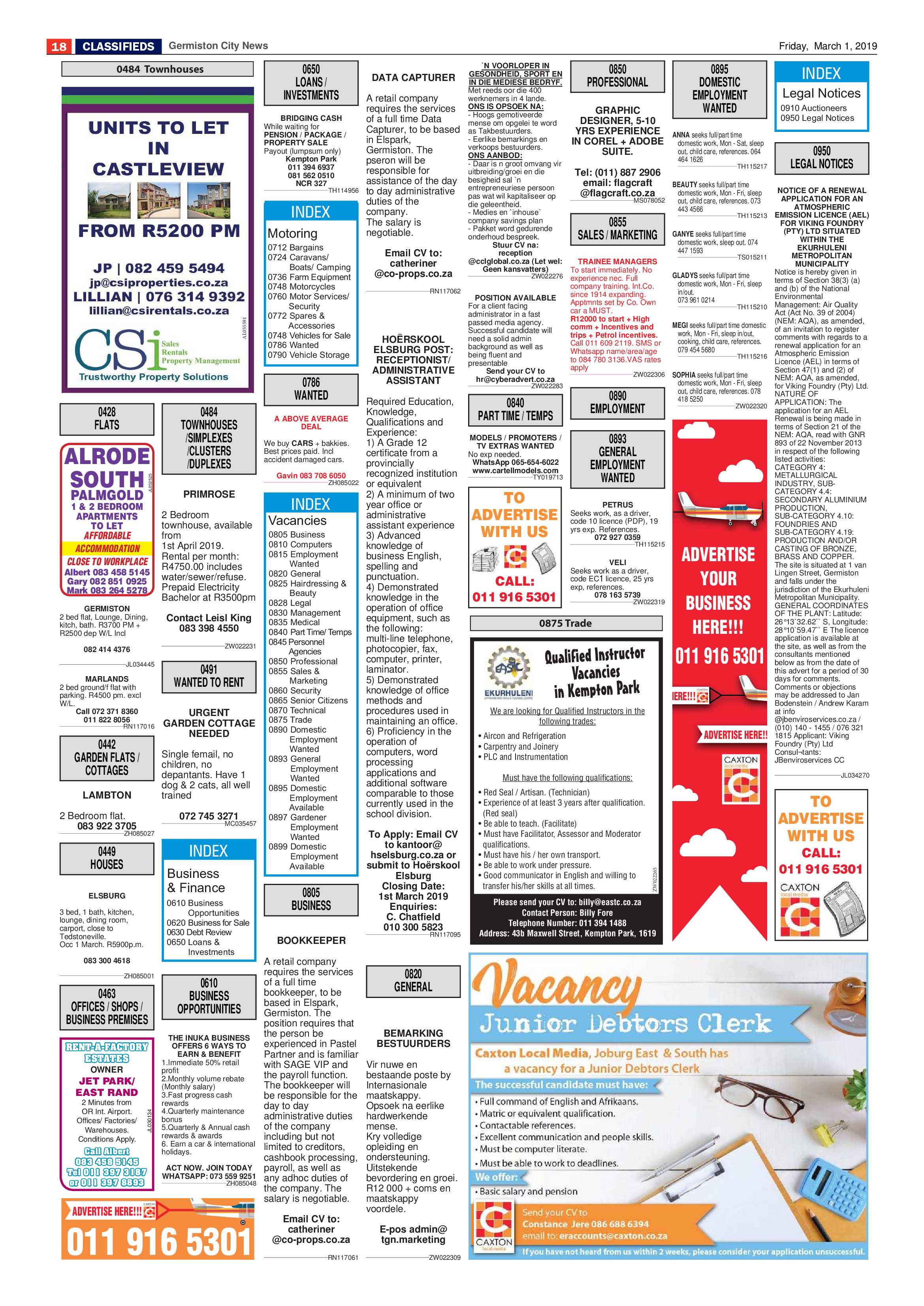 Germiston City News 27 February 2019 page 18