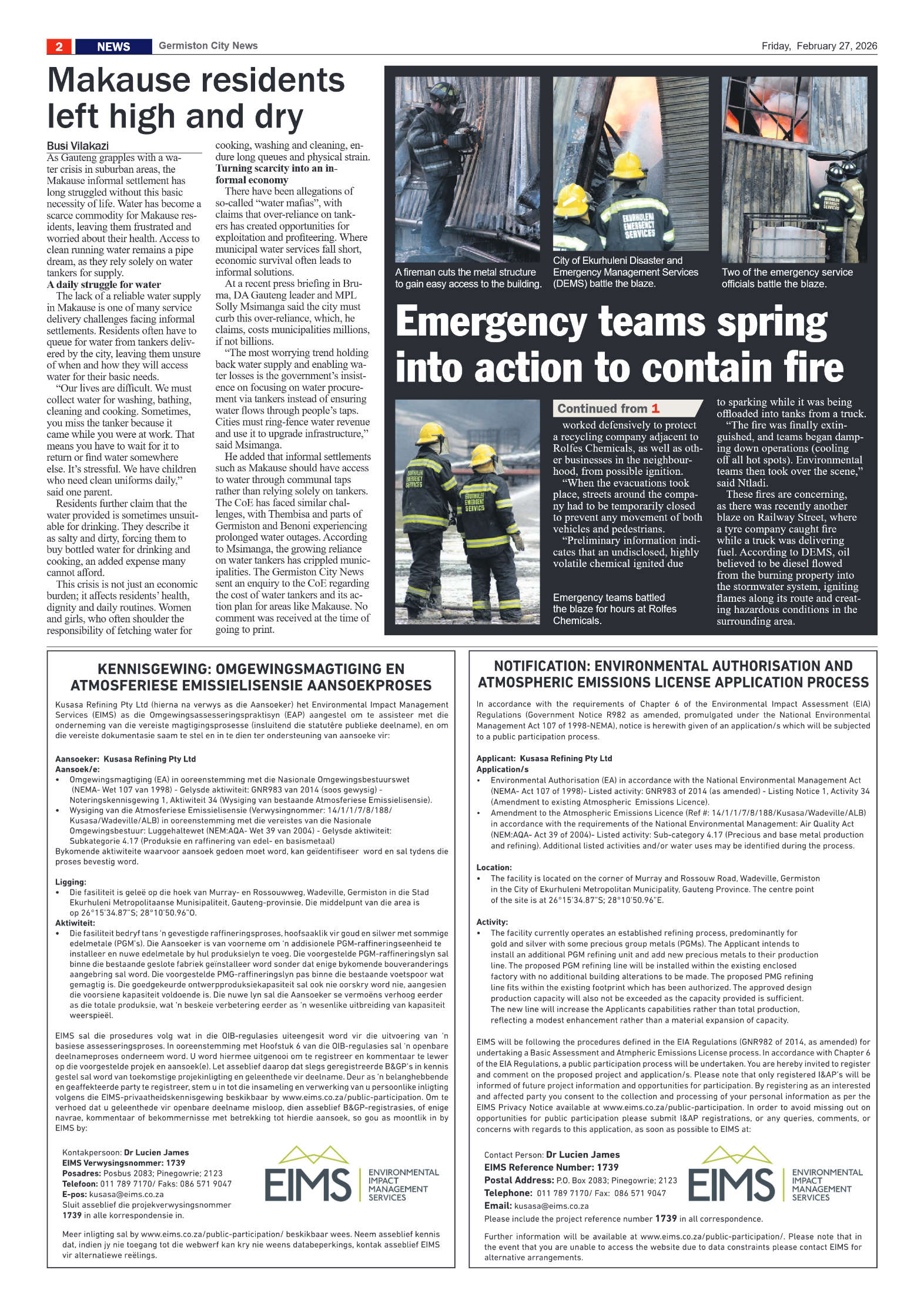 Germiston City News 27 February 2026 page 2