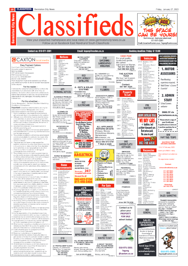 Germiston City News 27 January 2023 page 10