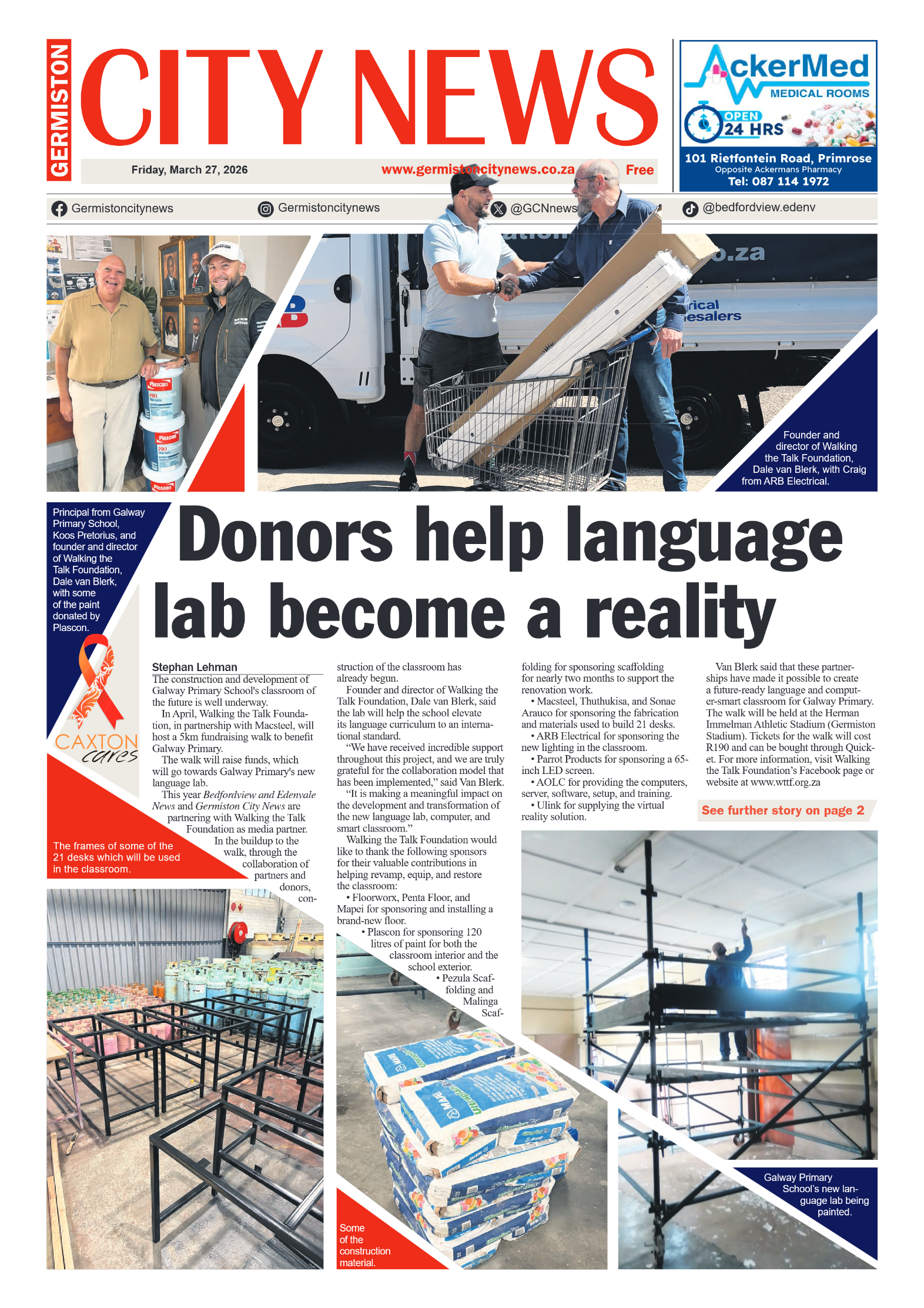 Germiston City News 27 March 2026 page 1