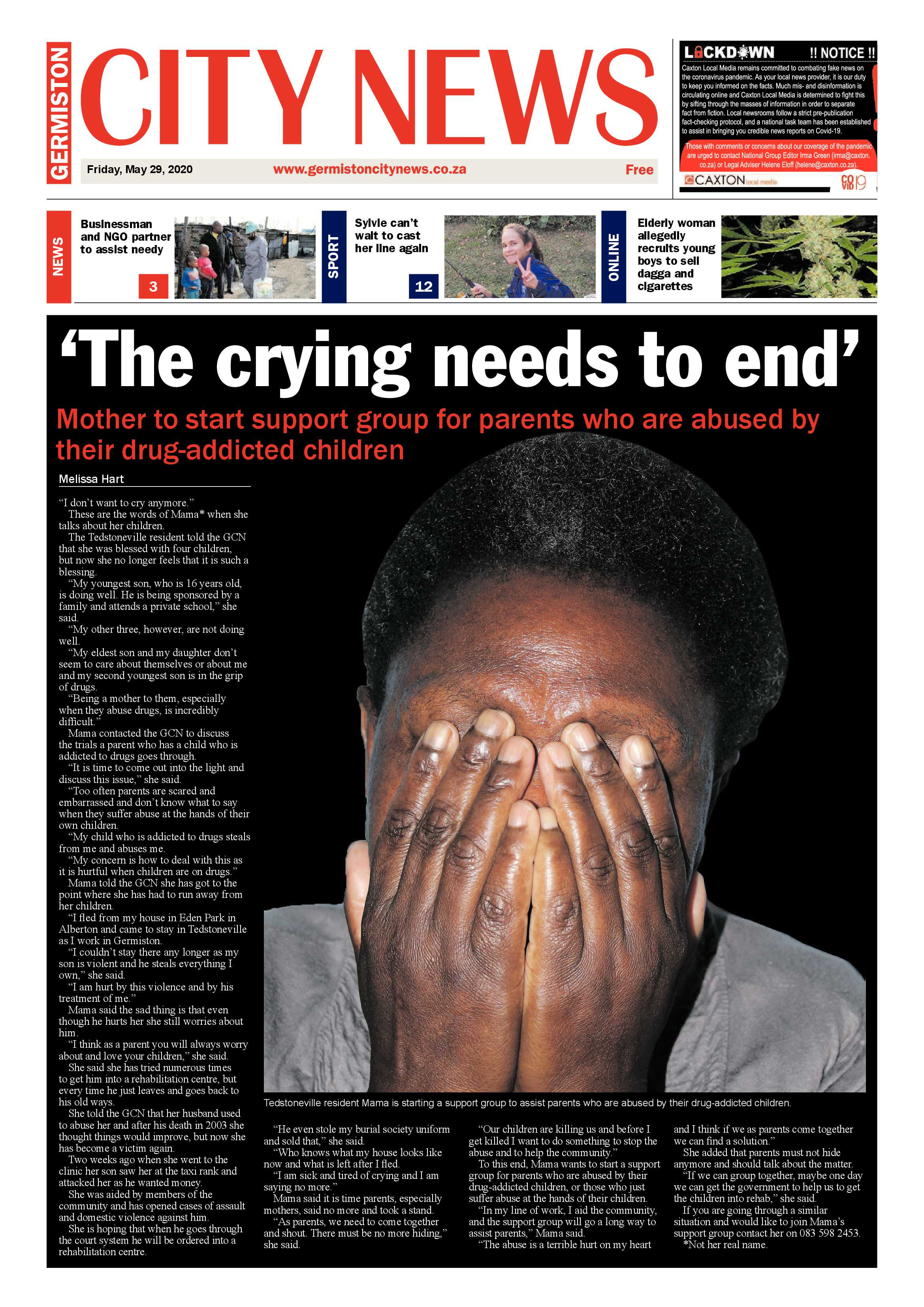 Germiston City News 27 May 2020 page 1
