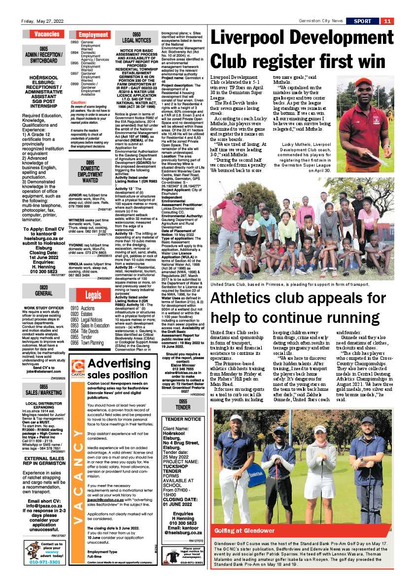 Germiston City News 27 May 2022 page 11