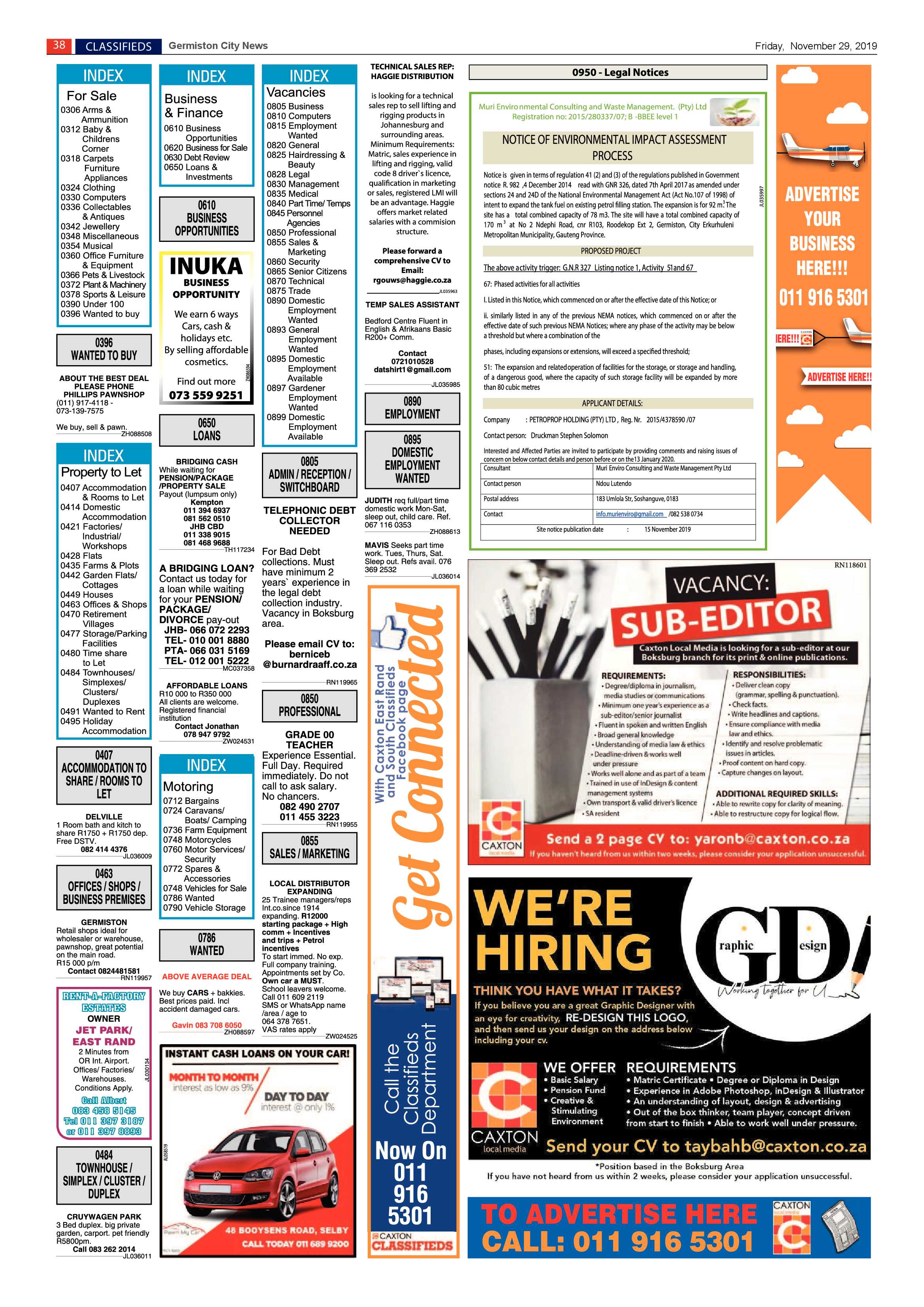 Germiston City News 27 November 2019 page 38