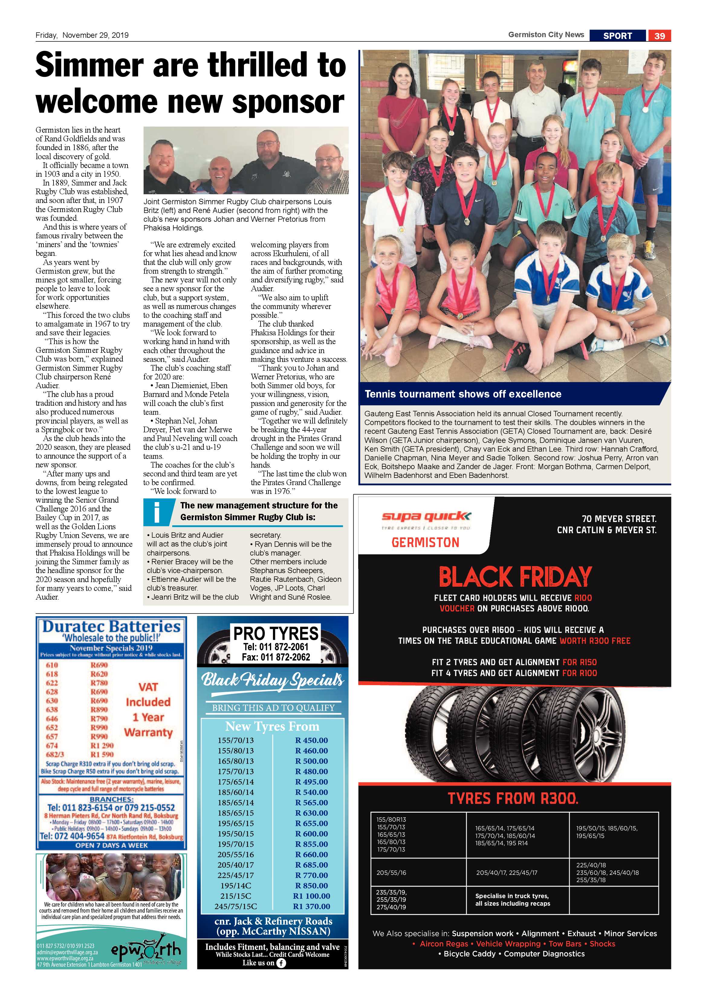 Germiston City News 27 November 2019 page 39