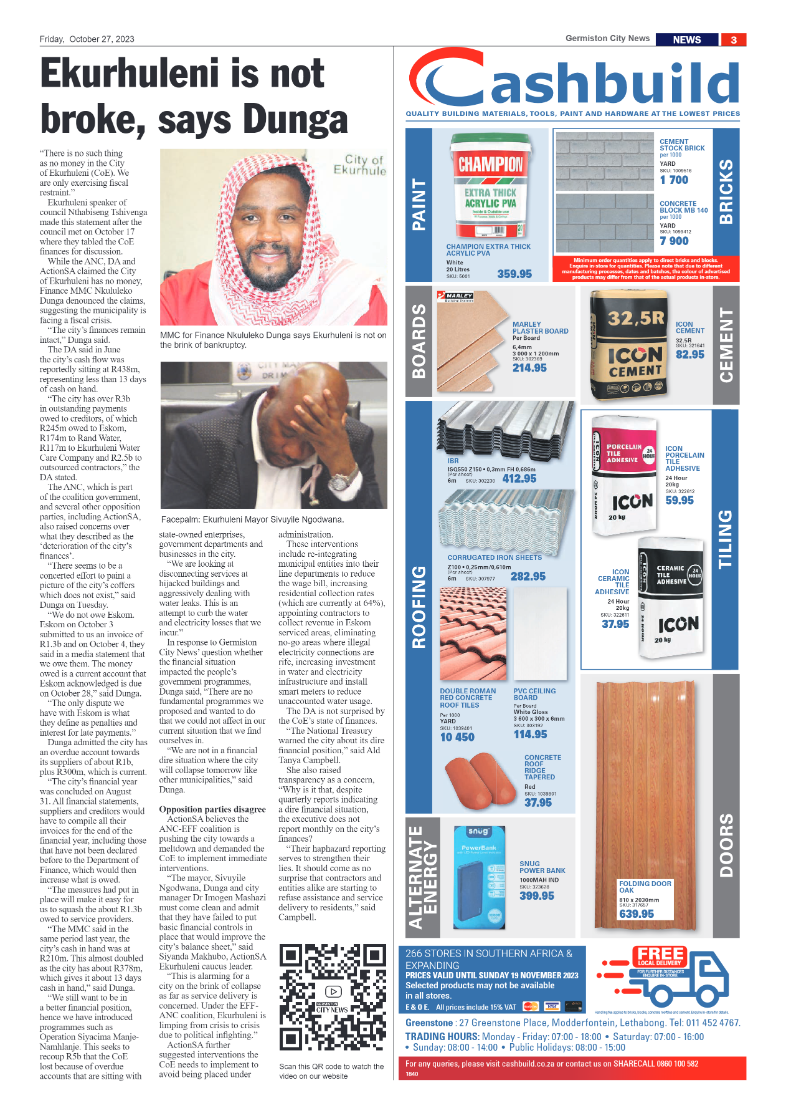 Germiston City News 27 October 2023 page 3