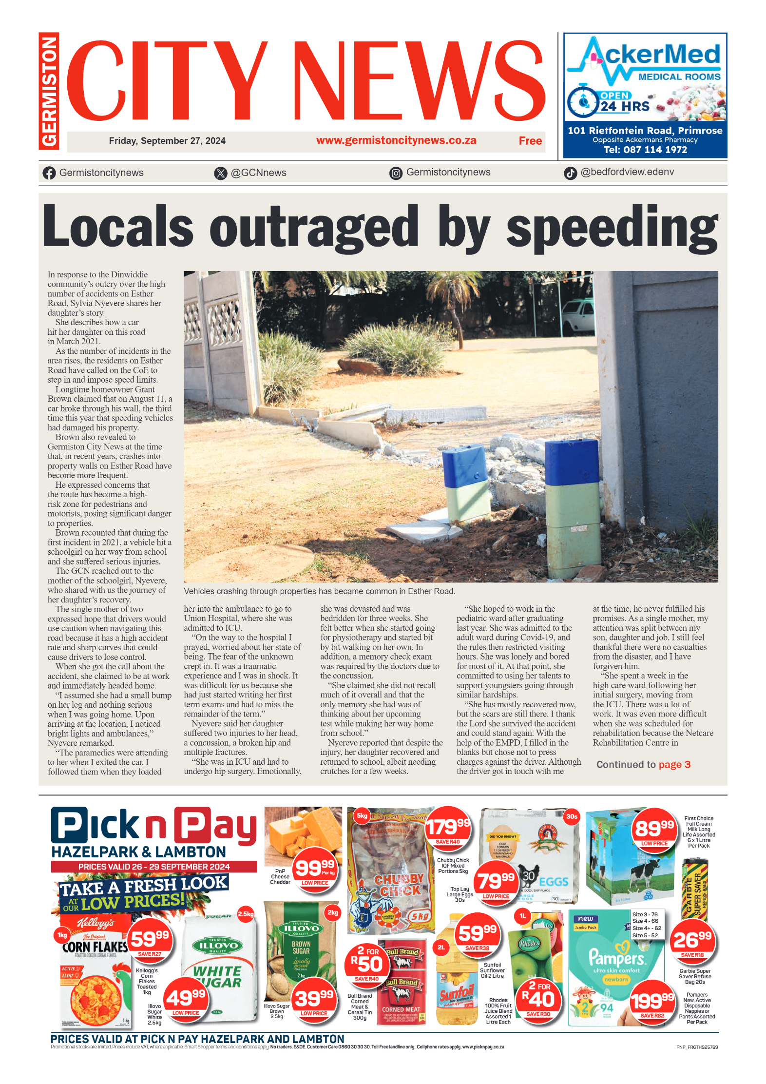 Germiston City News 27 September 2024 page 1