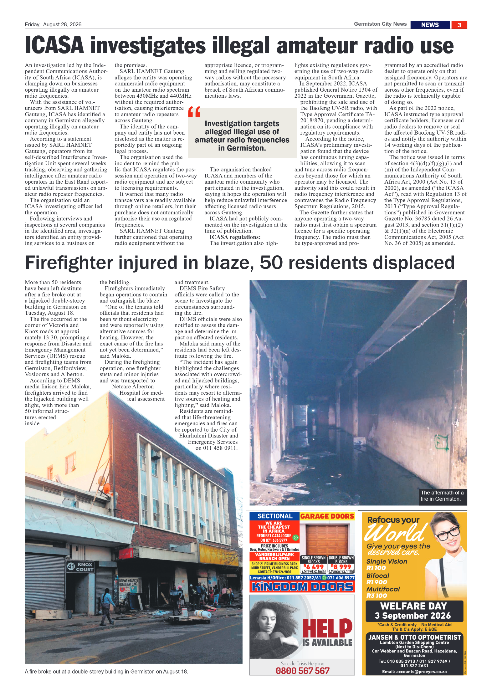 Germiston City News 28 August 2026 page 3
