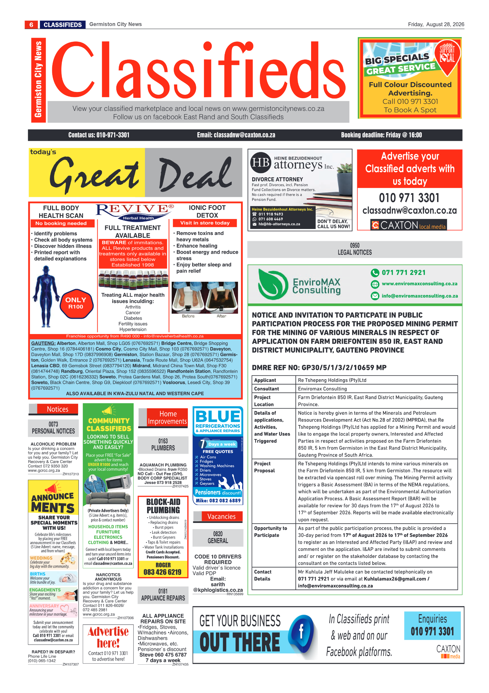 Germiston City News 28 August 2026 page 6