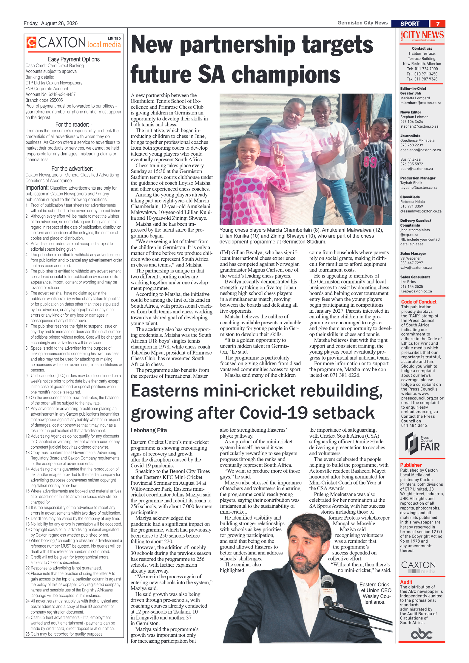 Germiston City News 28 August 2026 page 7