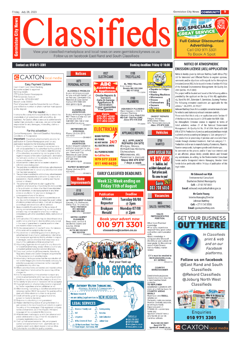 Germiston City News 28 July 2023 page 9